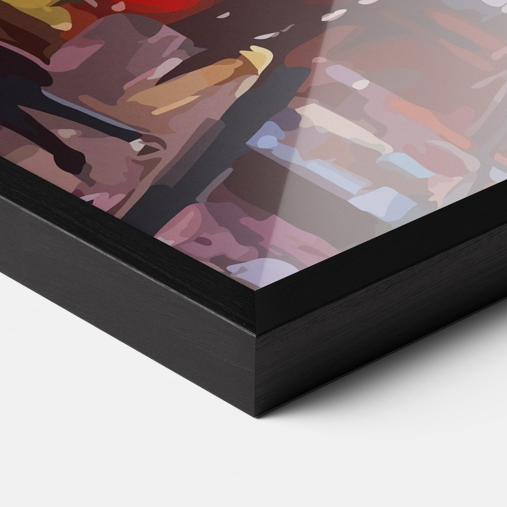 Gerahmte Poster Yellow Car City mockup 3