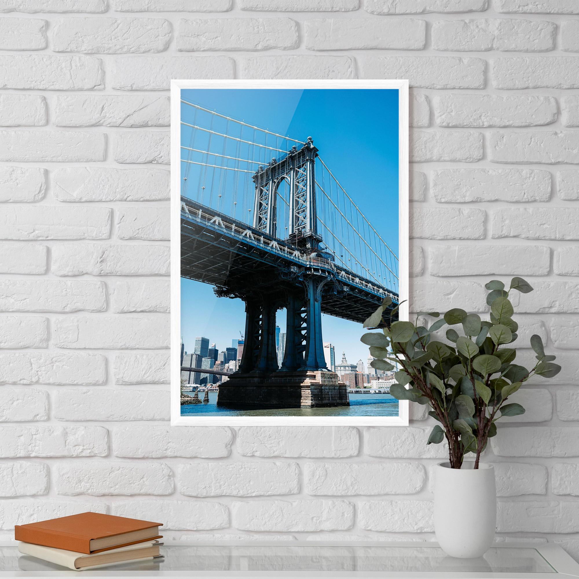 Gerahmte Poster Blue Sky Bridge mockup 5
