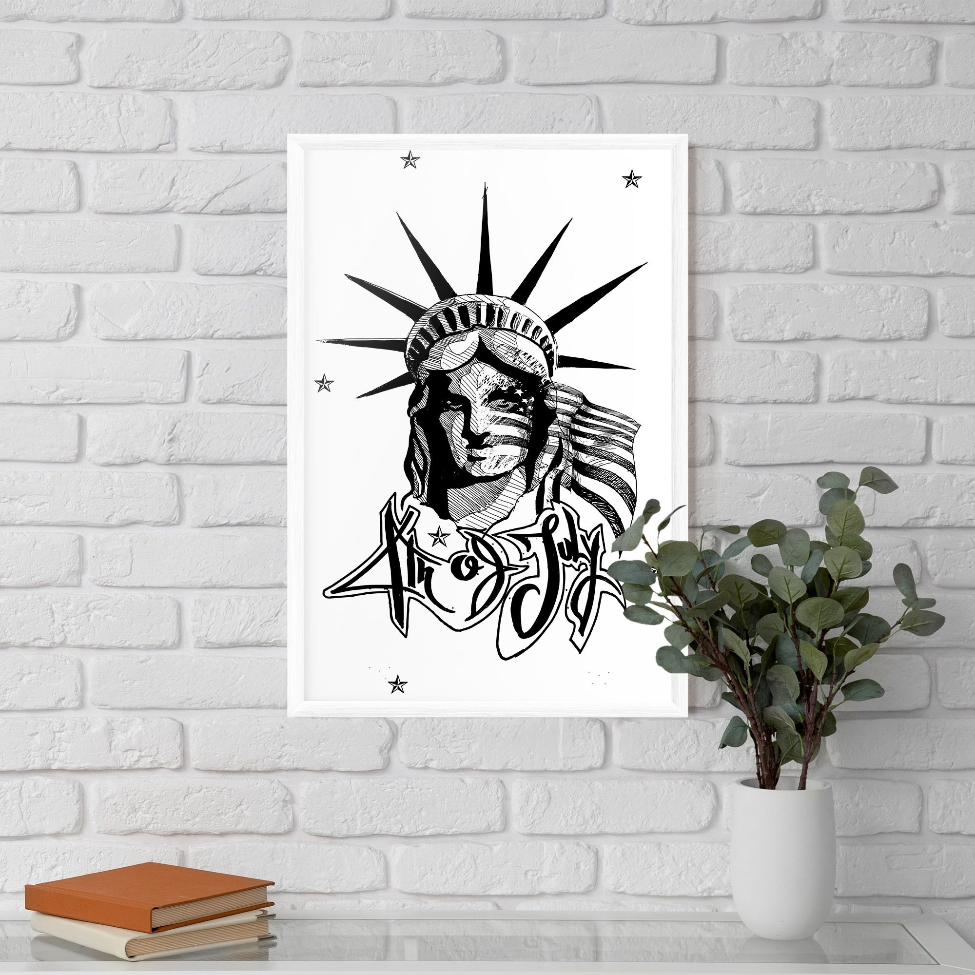 Head Of Liberty Statue mockup 5
