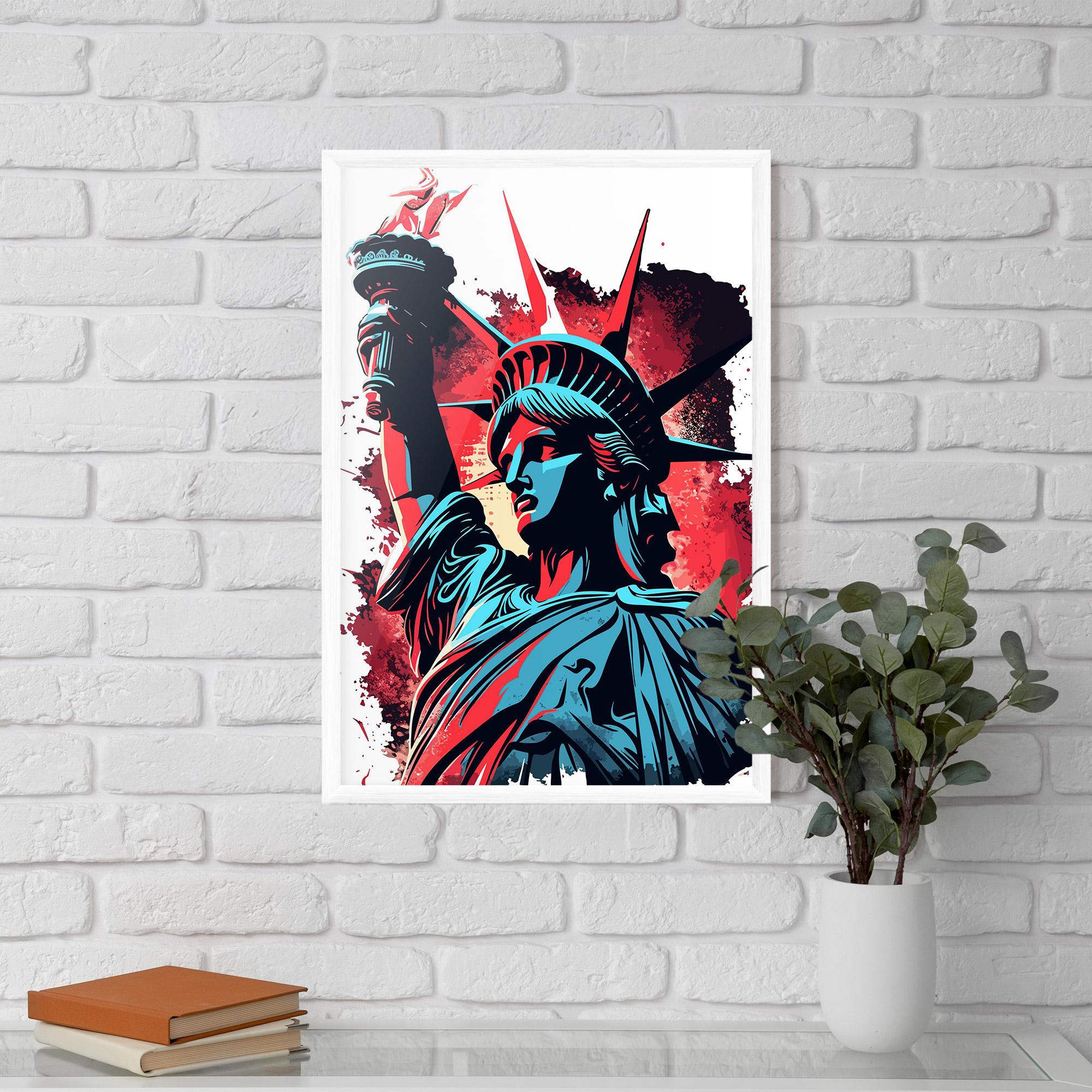 Gerahmte Poster Liberty Statue Art mockup 5