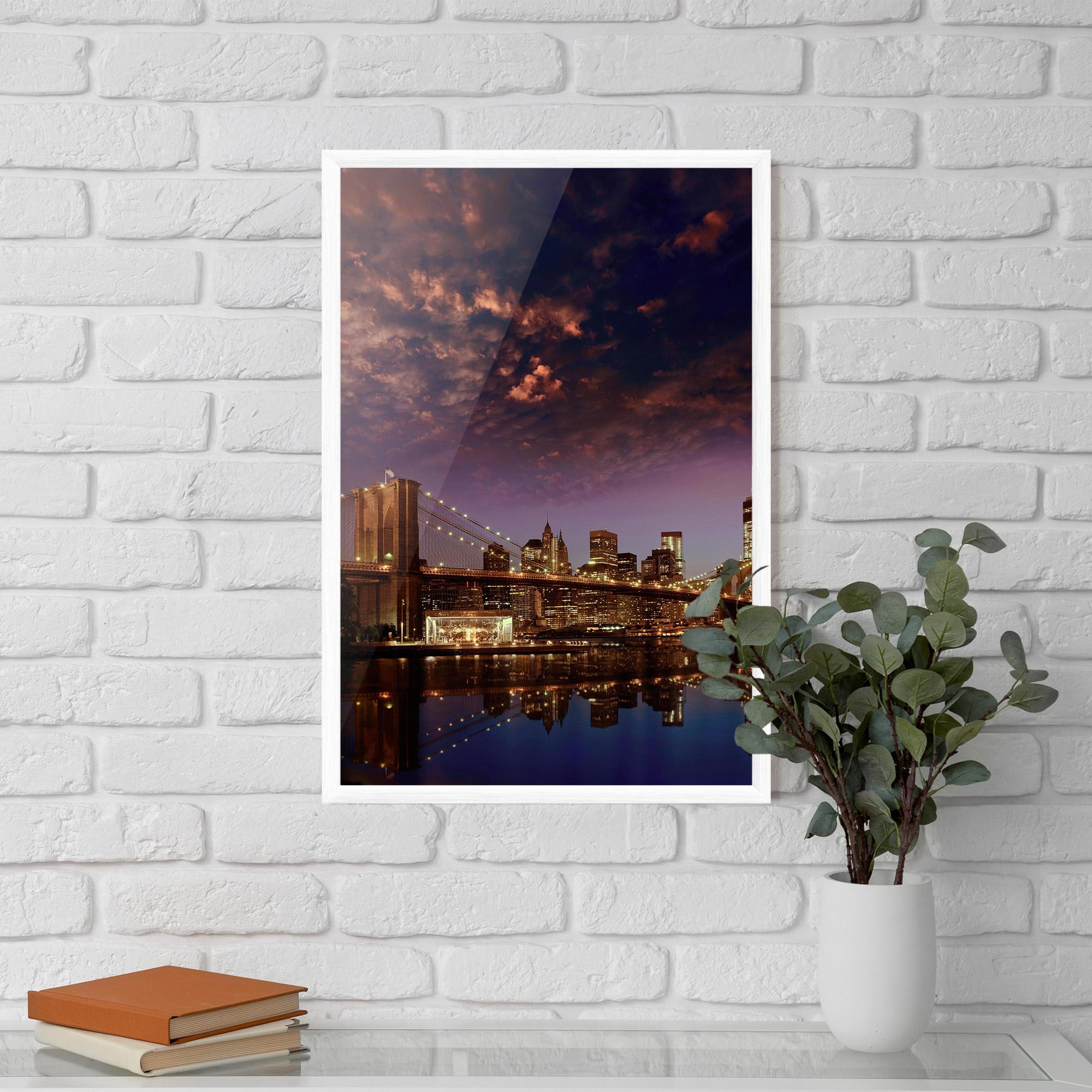 Gerahmte Poster Sunset New York mockup 5