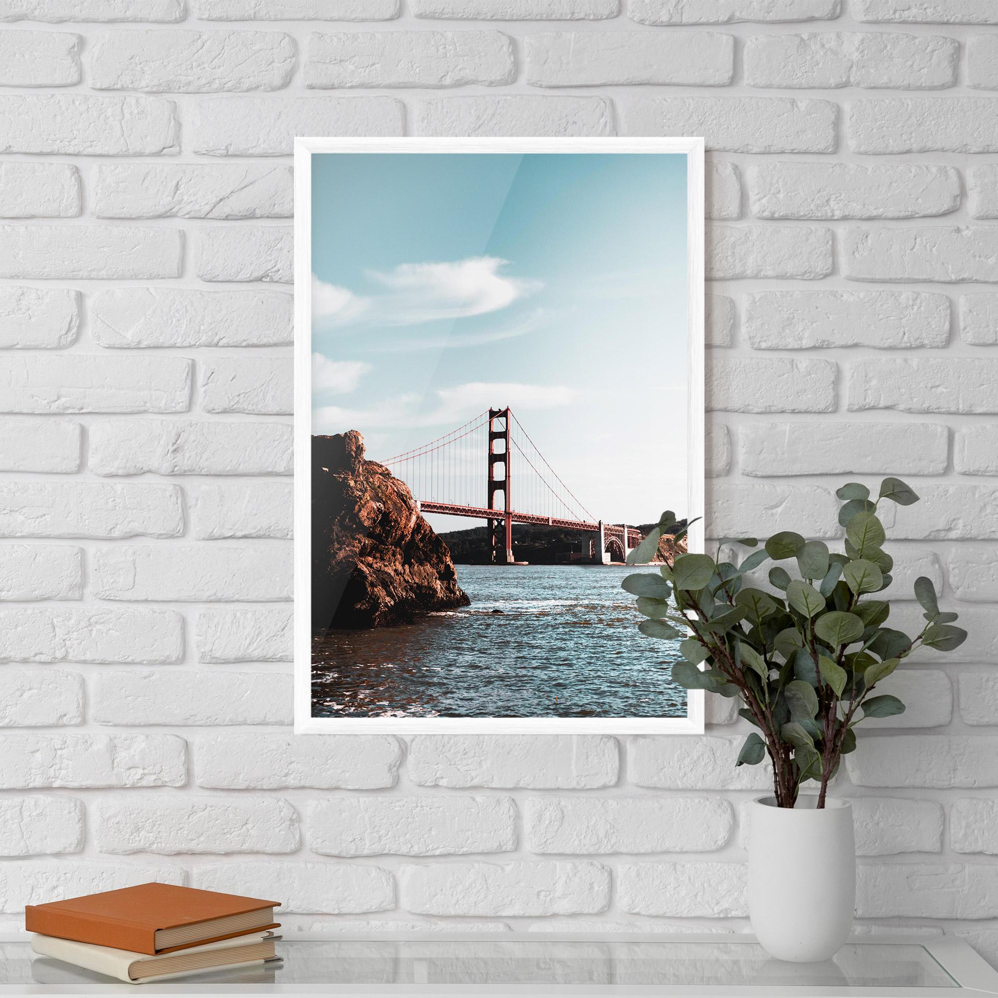 Gerahmte Poster Water Red Bridge mockup 5