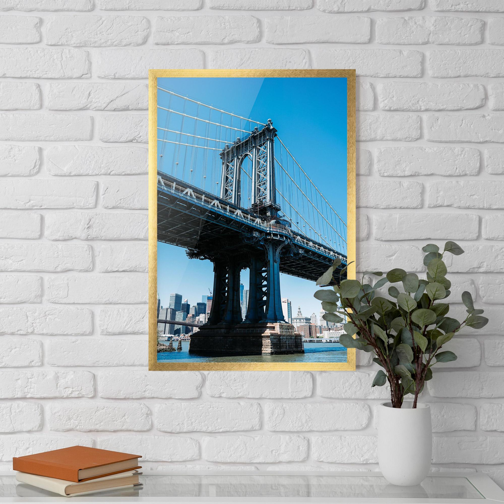 Gerahmte Poster Blue Sky Bridge mockup 5