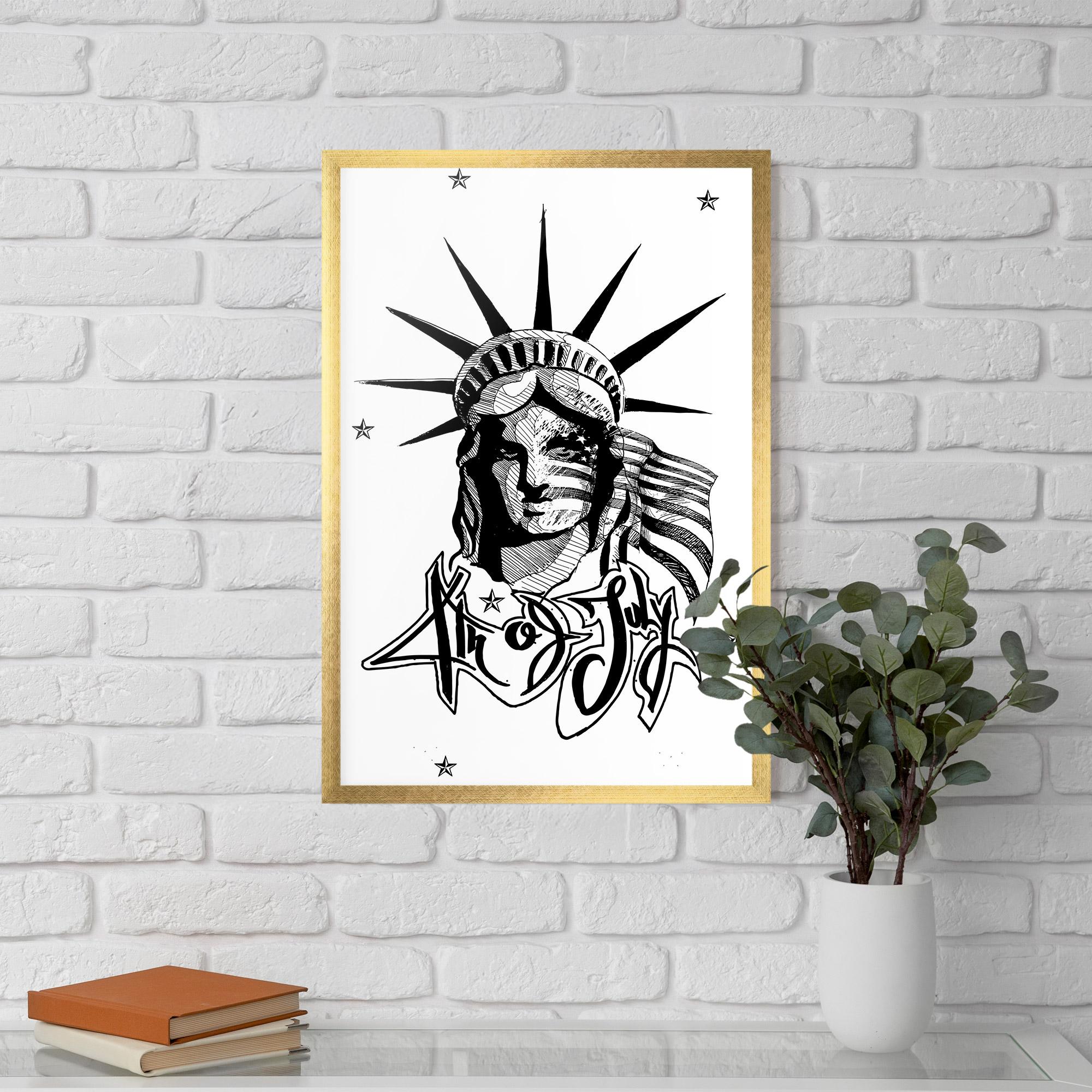 Gerahmte Poster Head Of Liberty Statue mockup 5
