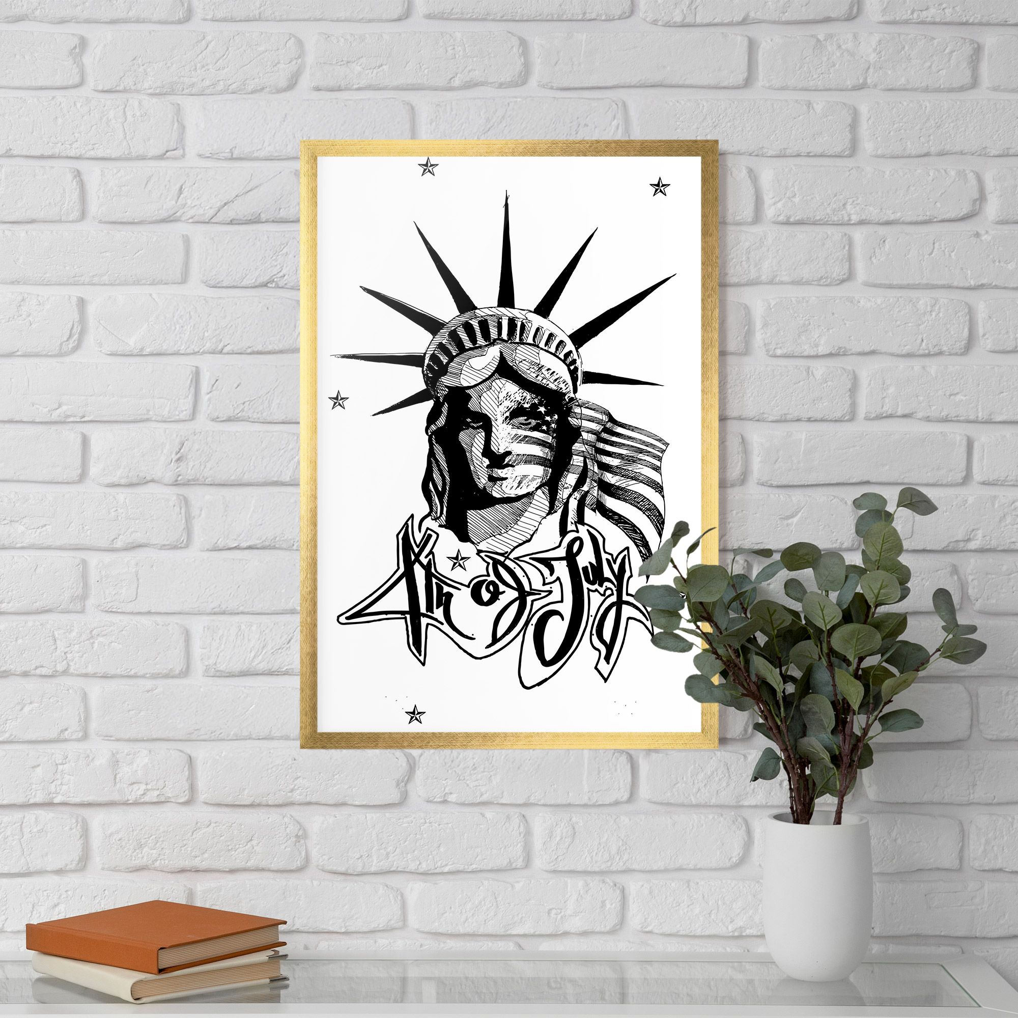 Head Of Liberty Statue mockup 5