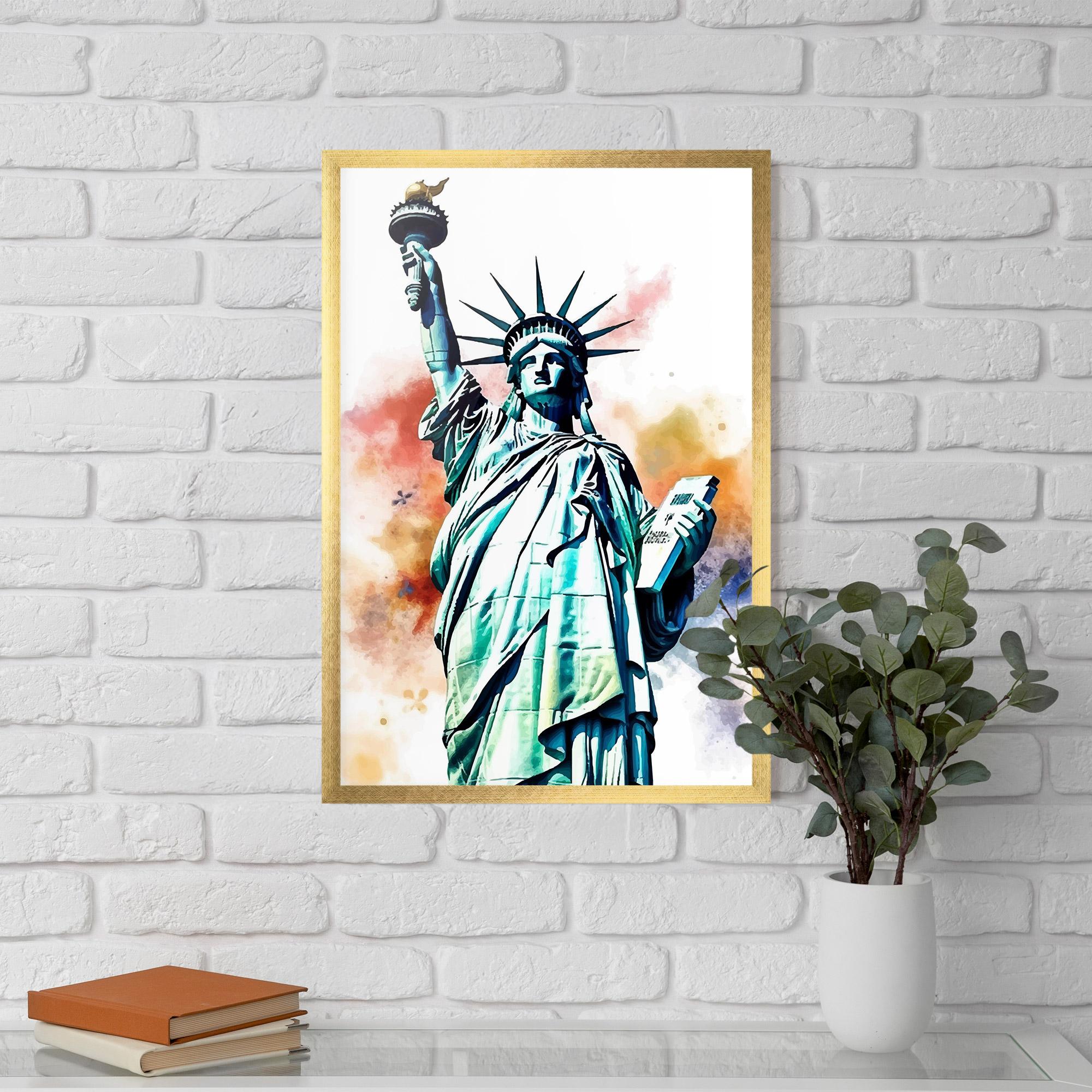 Gerahmte Poster Liberty Art mockup 5