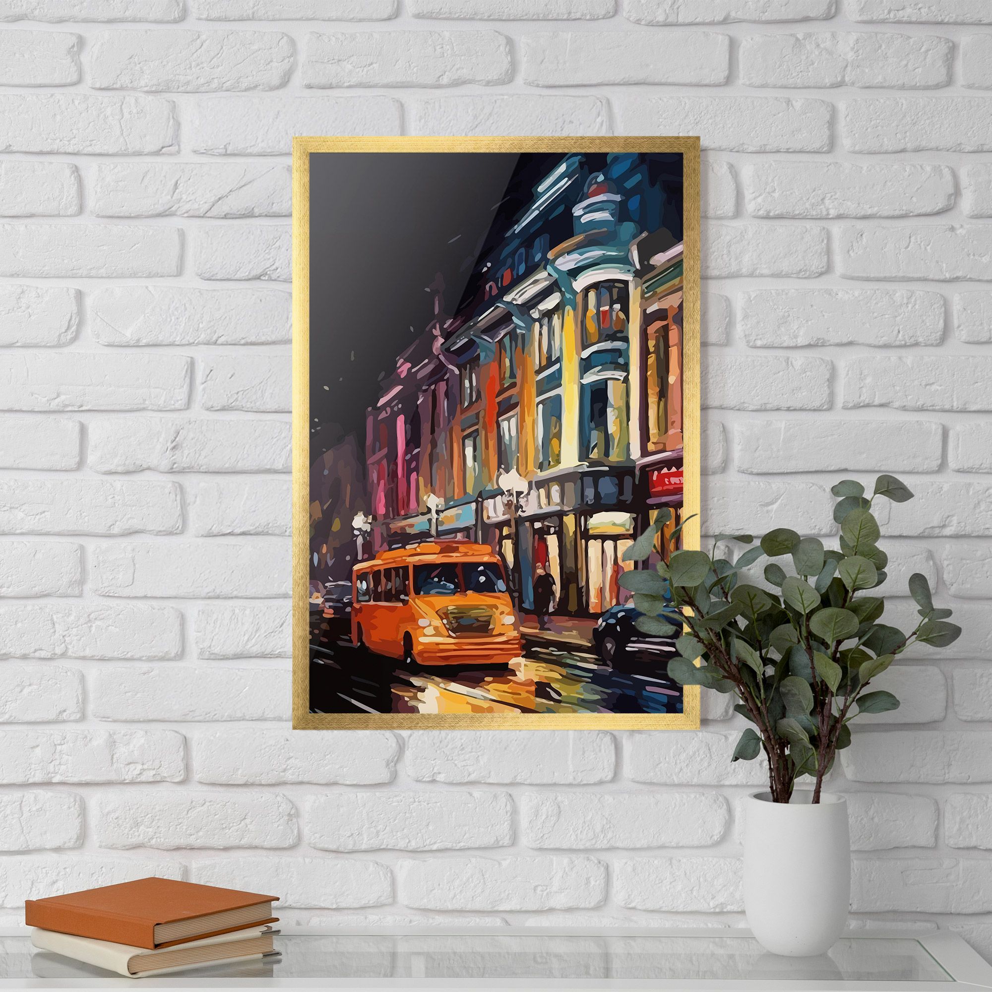 Yellow Car City Art mockup 5