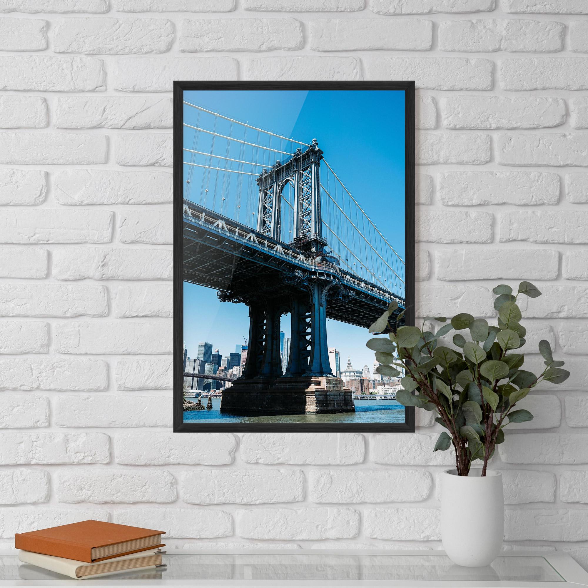 Gerahmte Poster Blue Sky Bridge mockup 5