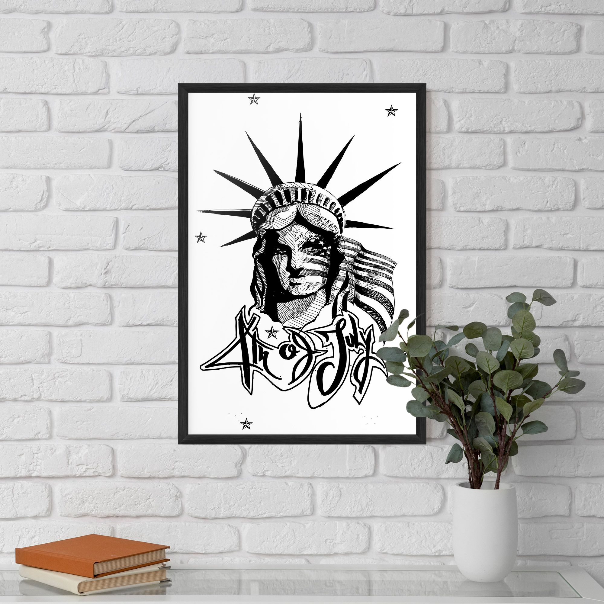 Head Of Liberty Statue mockup 5
