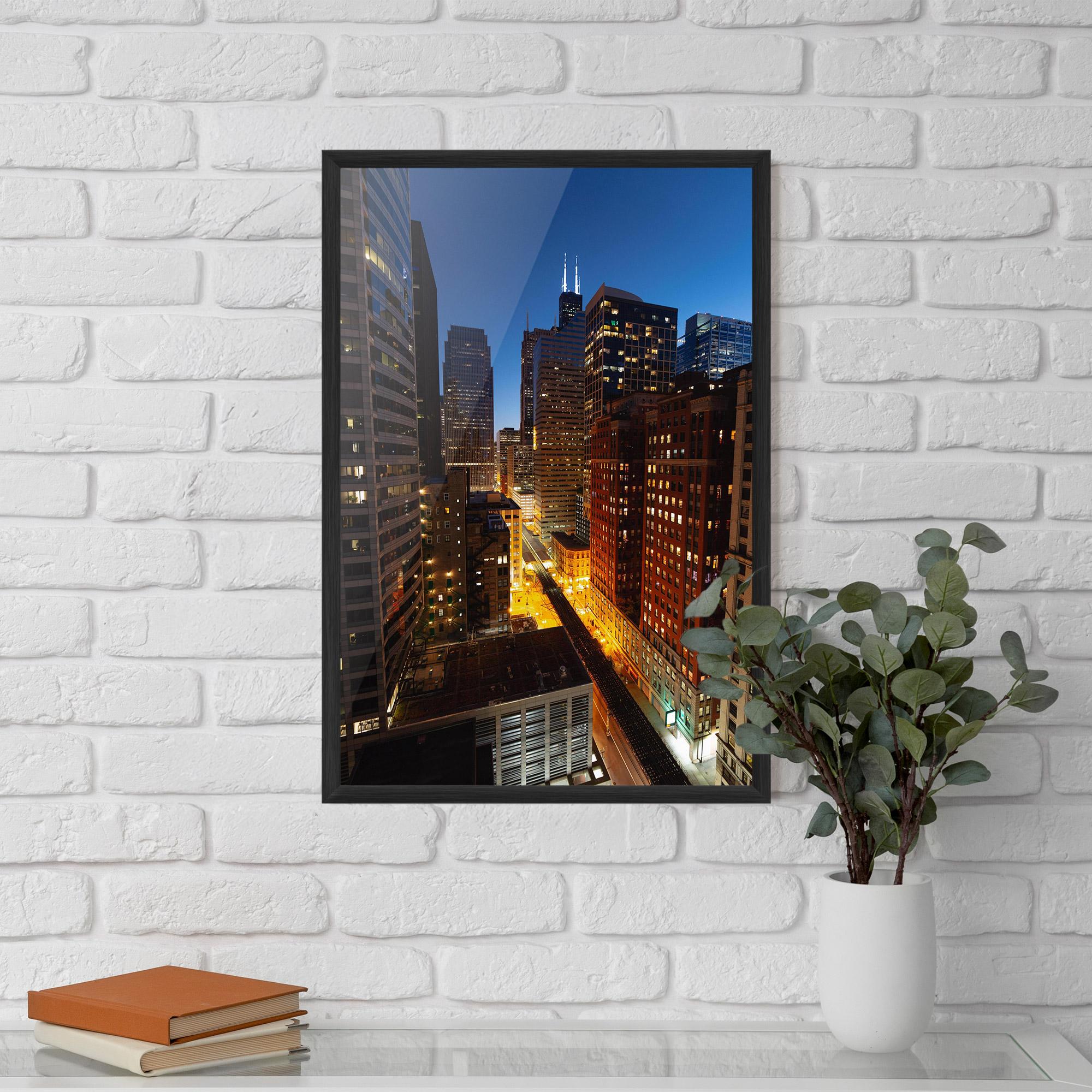 Gerahmte Poster Hight City Building mockup 5