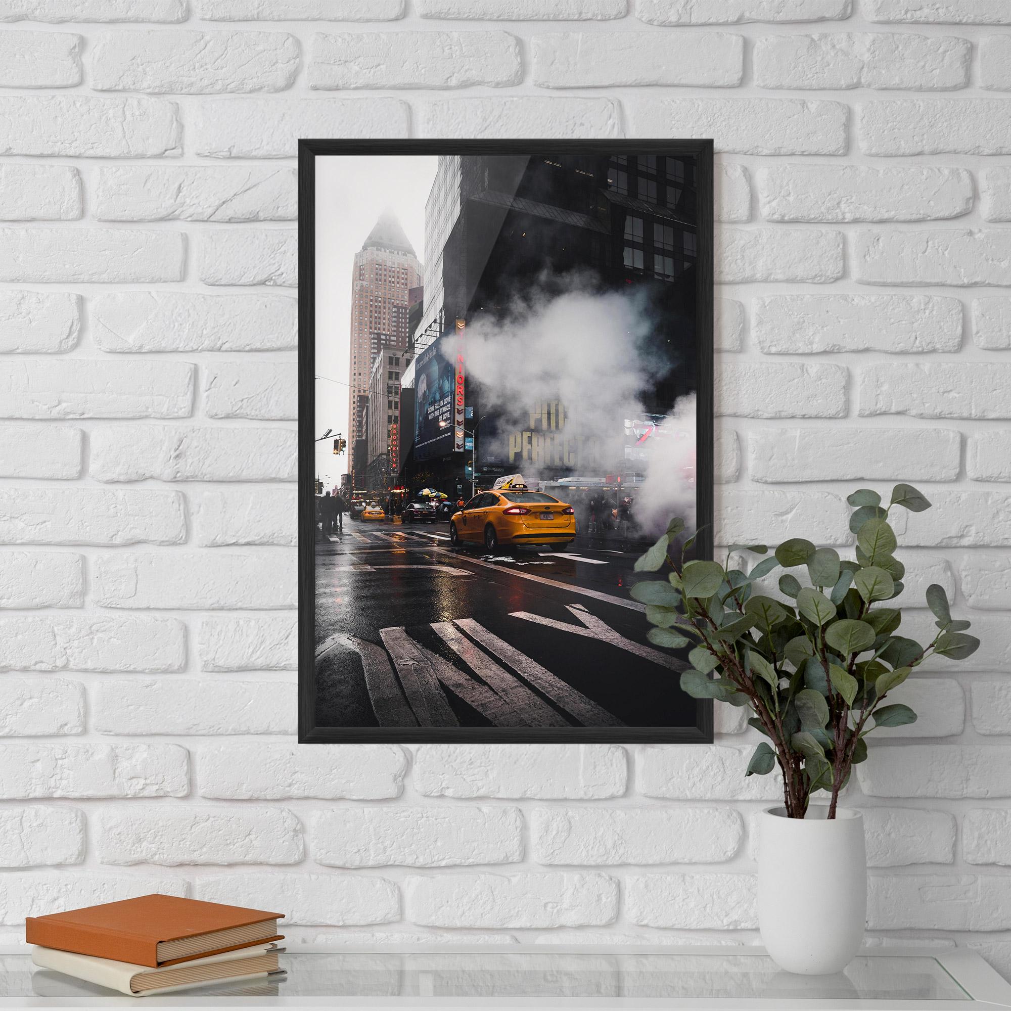 Gerahmte Poster Taxi Smoke City mockup 5