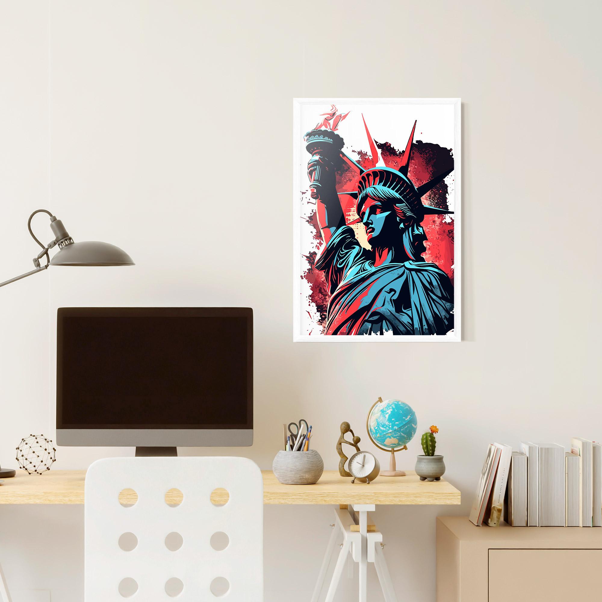 Gerahmte Poster Liberty Statue Art mockup 6