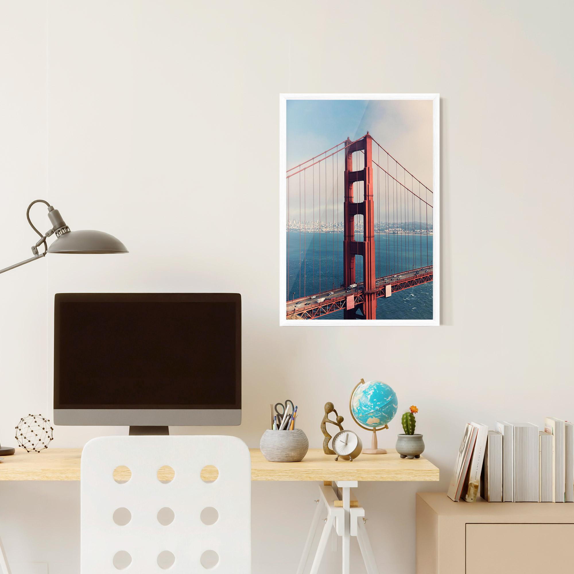 Gerahmte Poster Red High Bridge mockup 6