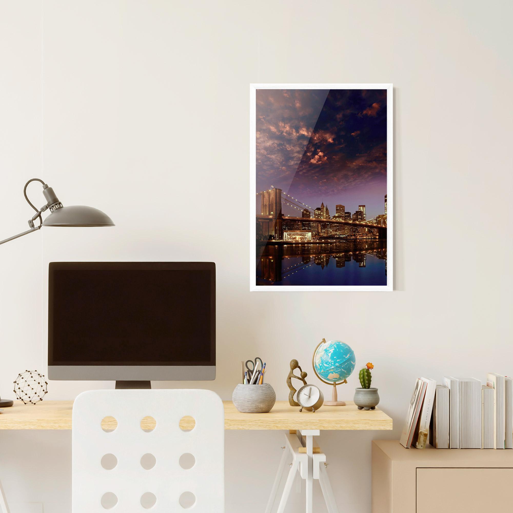 Gerahmte Poster Sunset New York mockup 6