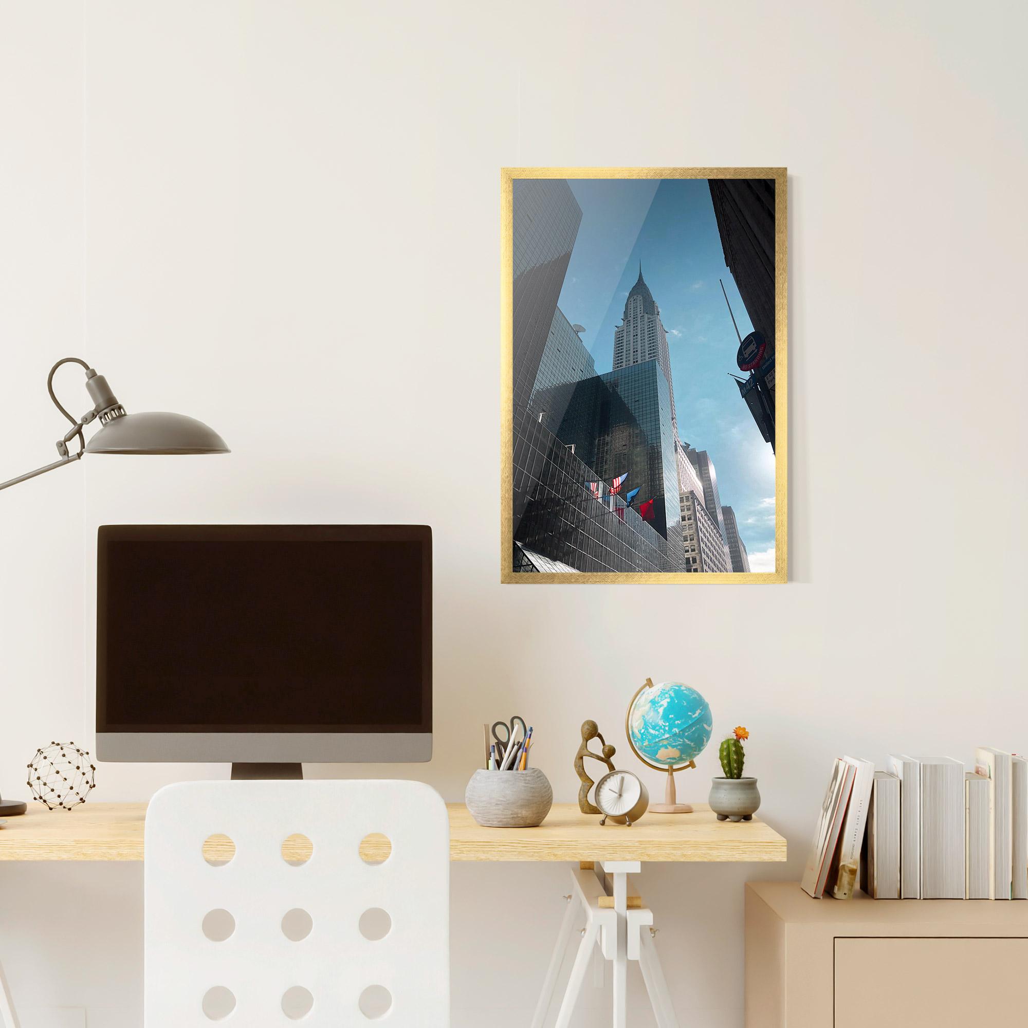 Gerahmte Poster Big Glass Tower mockup 6