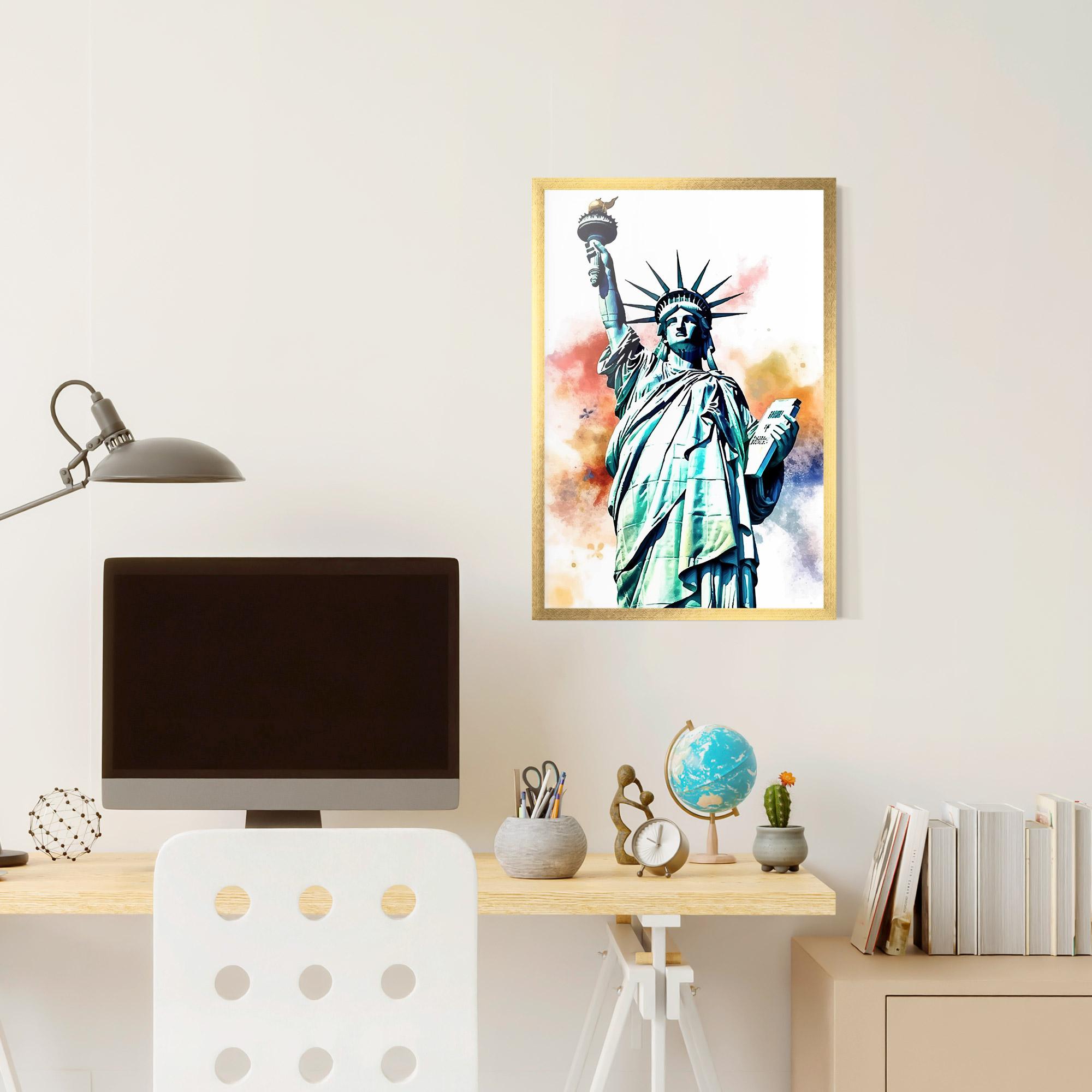 Gerahmte Poster Liberty Art mockup 6