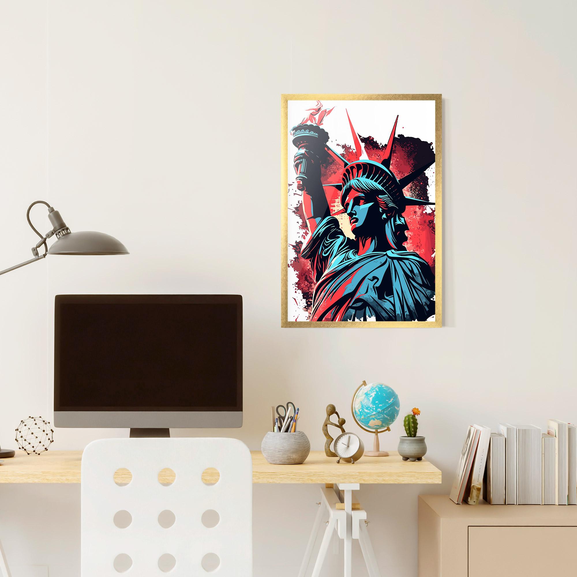 Gerahmte Poster Liberty Statue Art mockup 6