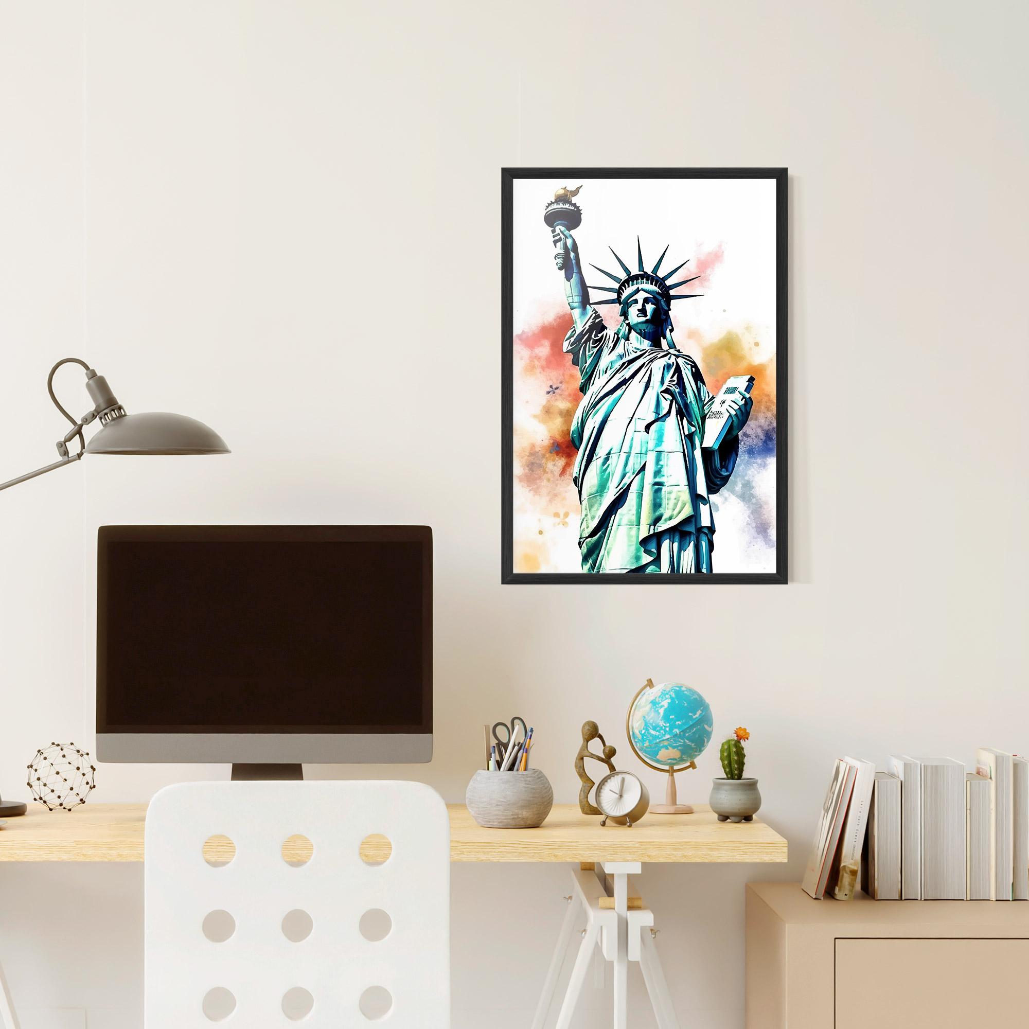 Gerahmte Poster Liberty Art mockup 6
