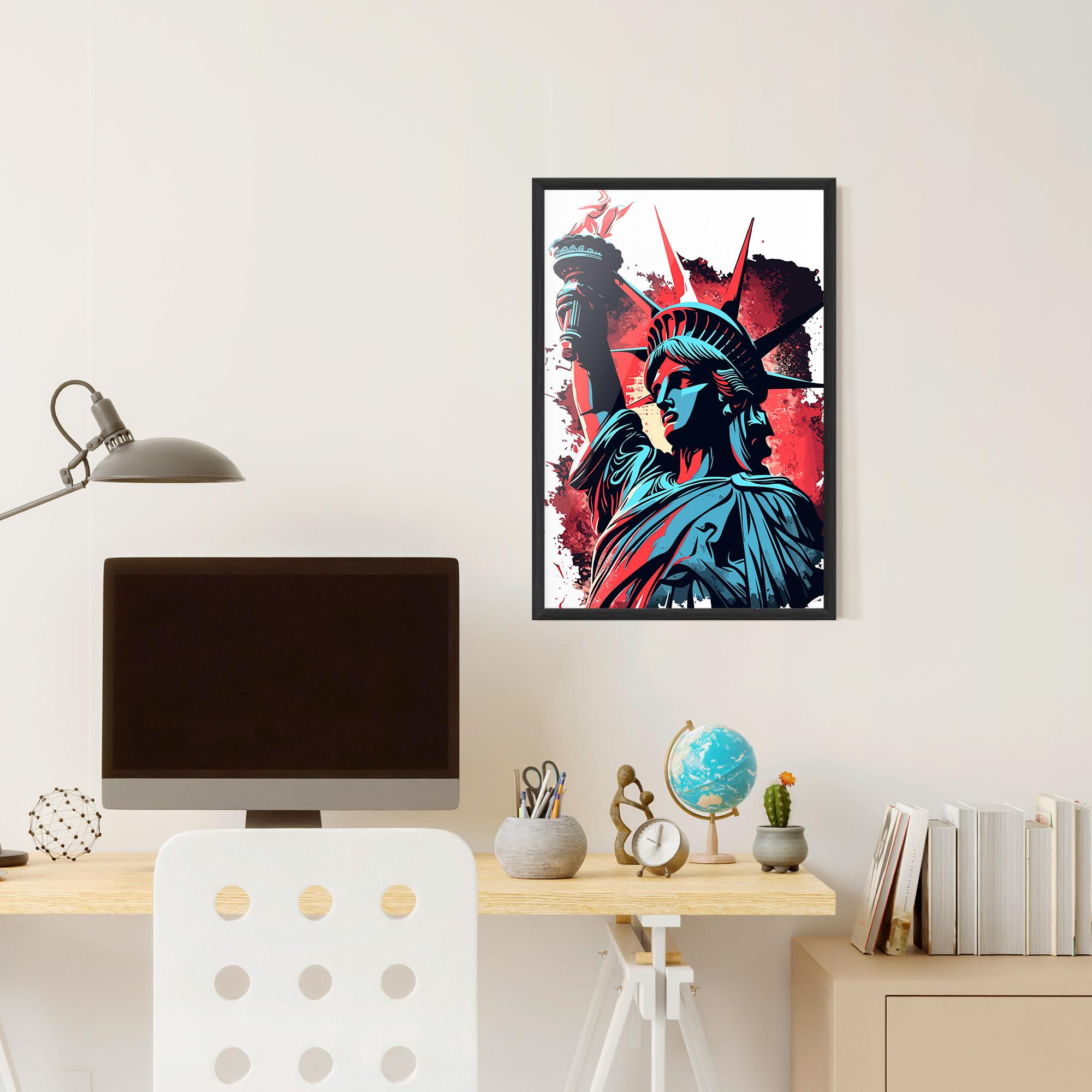 Gerahmte Poster Liberty Statue Art mockup 6