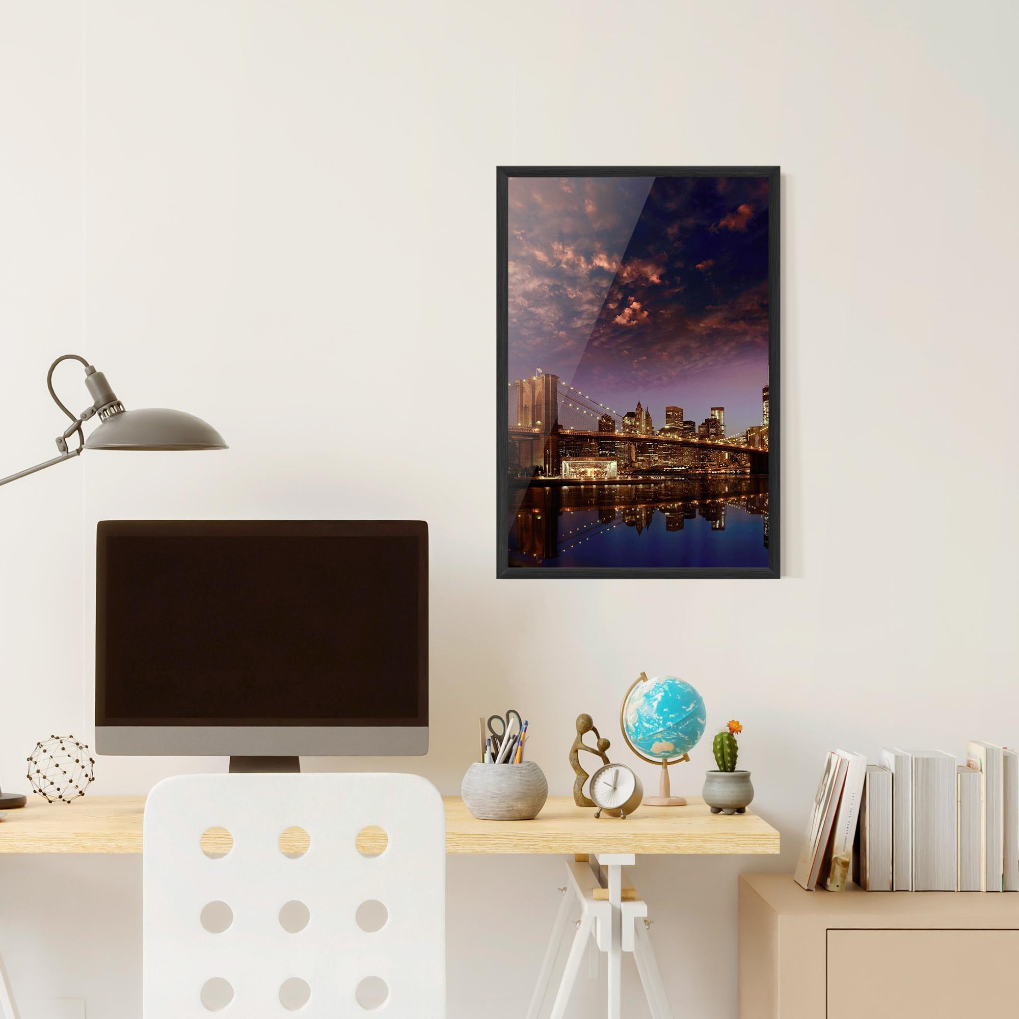Gerahmte Poster Sunset New York mockup 6