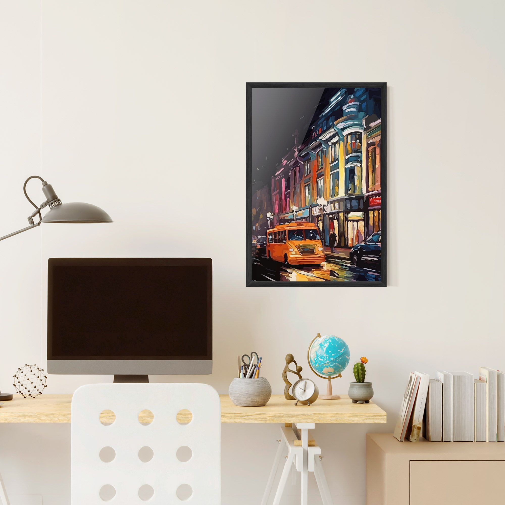 Yellow Car City Art mockup 6