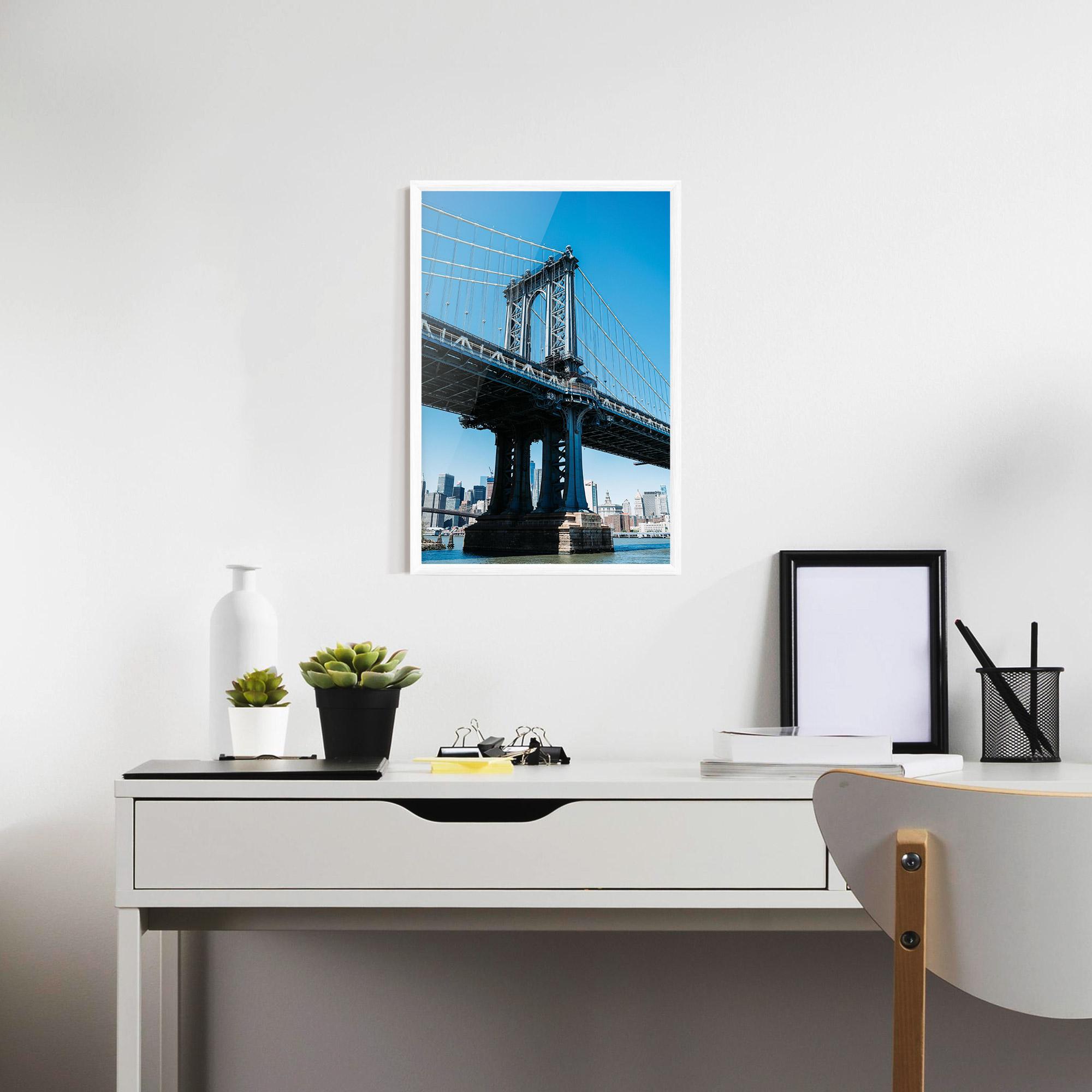 Gerahmte Poster Blue Sky Bridge mockup 7