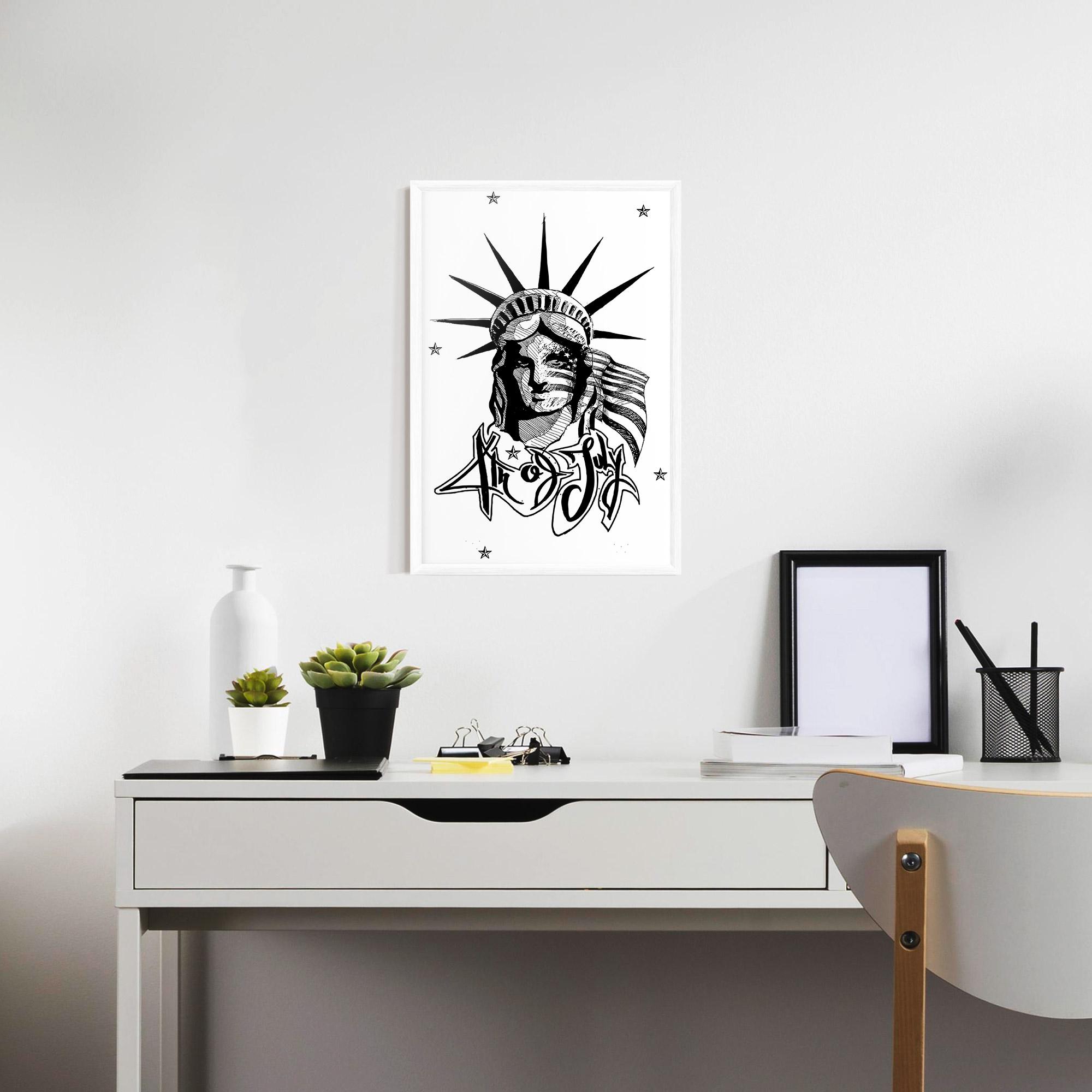 Gerahmte Poster Head Of Liberty Statue mockup 7