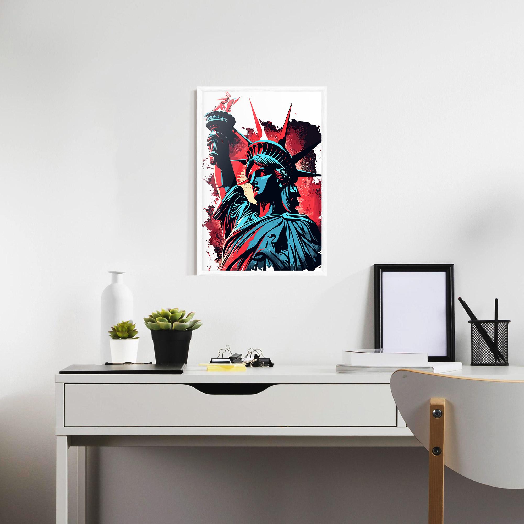 Gerahmte Poster Liberty Statue Art mockup 7