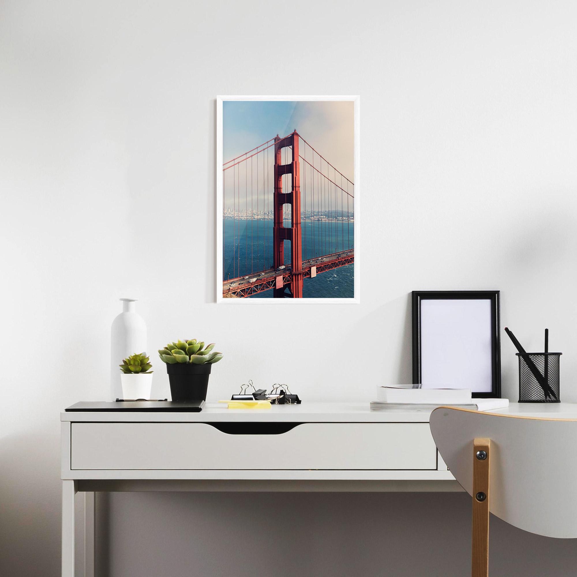 Gerahmte Poster Red High Bridge mockup 7