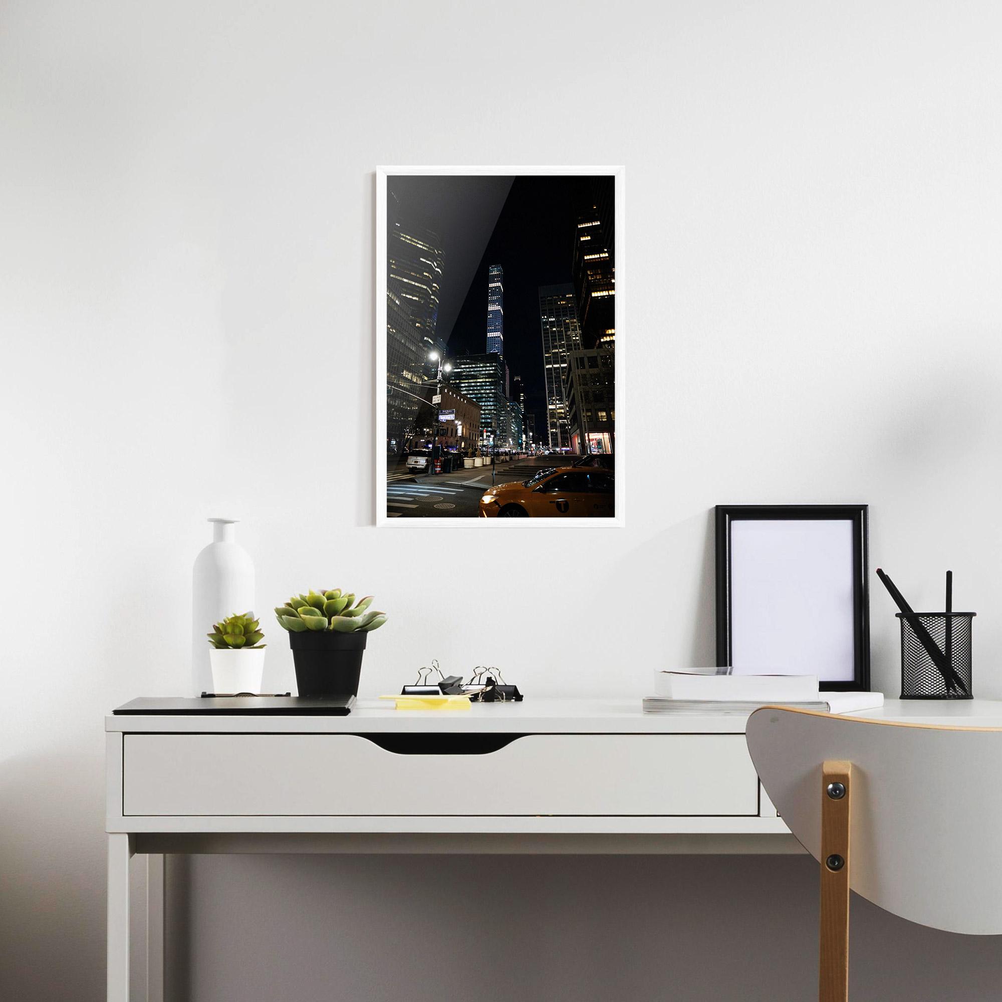 Gerahmte Poster Skyline Night Light mockup 7