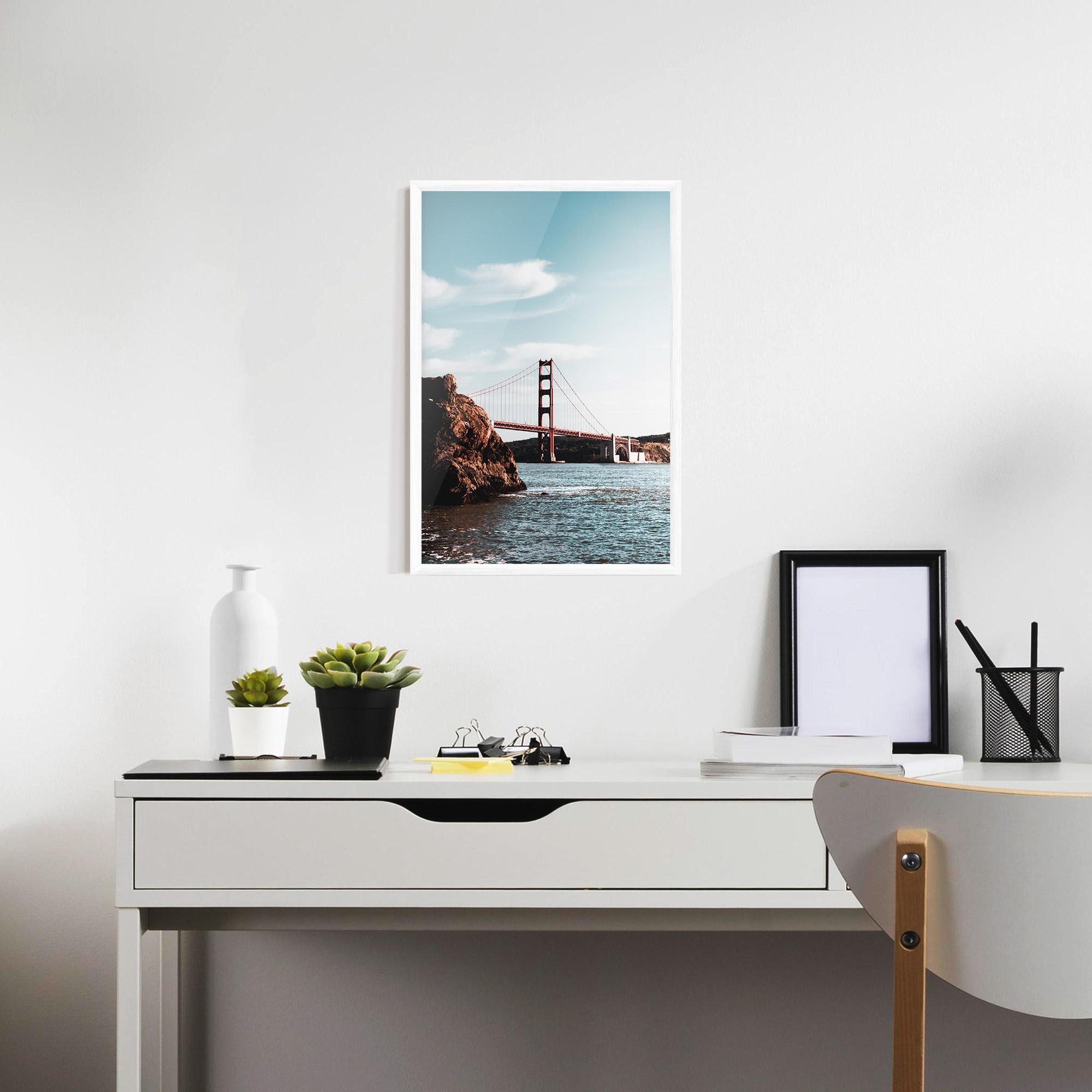 Gerahmte Poster Water Red Bridge mockup 7