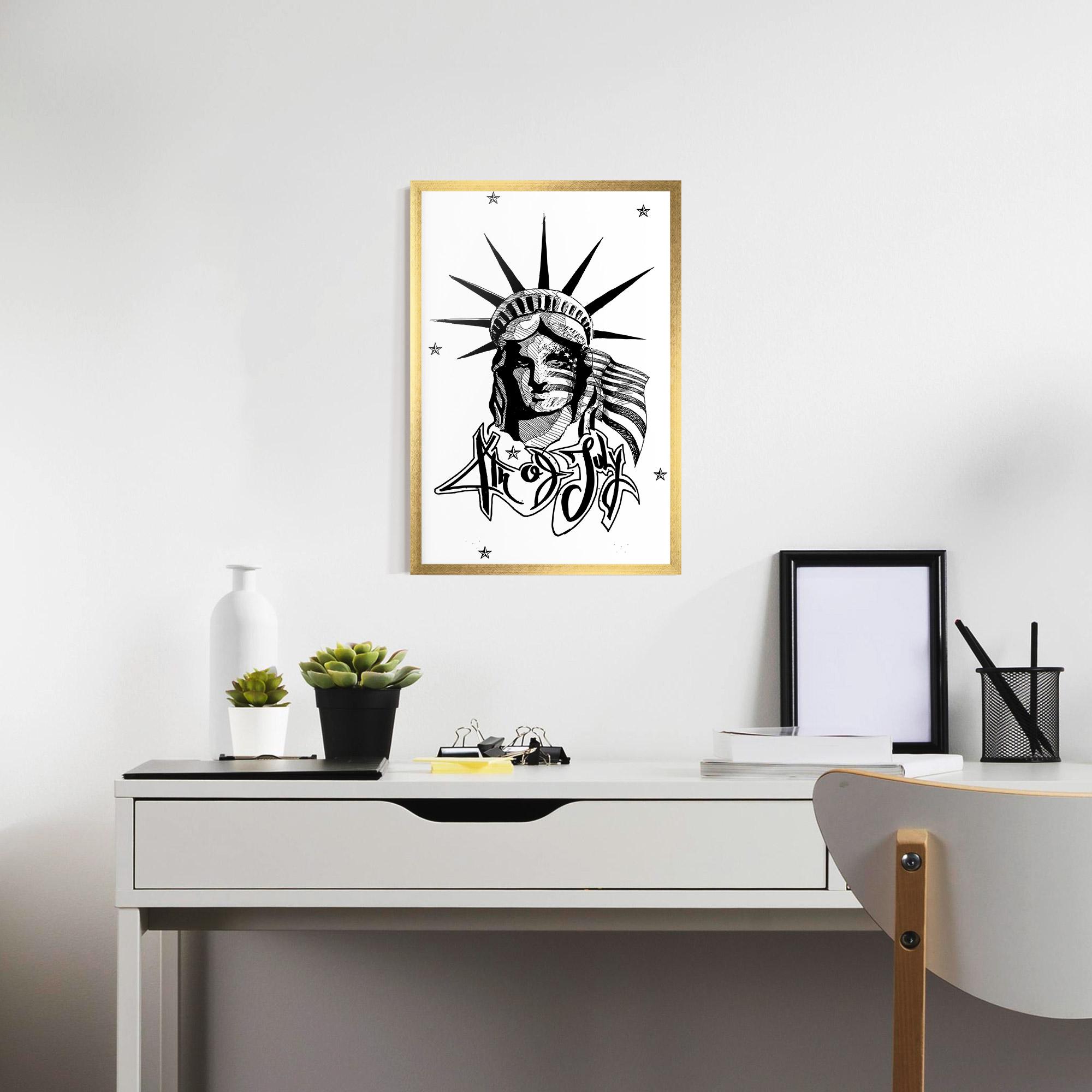 Gerahmte Poster Head Of Liberty Statue mockup 7
