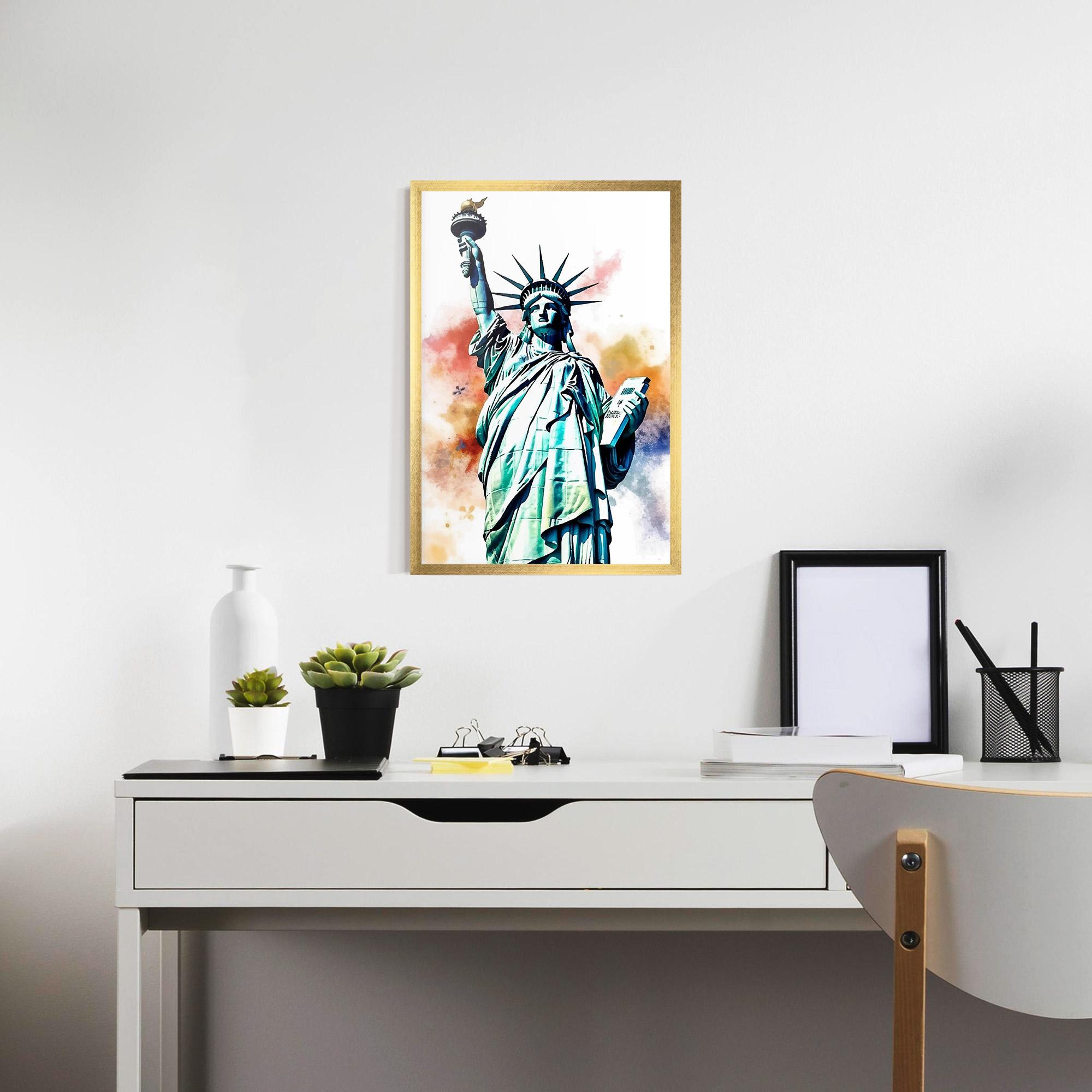 Gerahmte Poster Liberty Art mockup 7