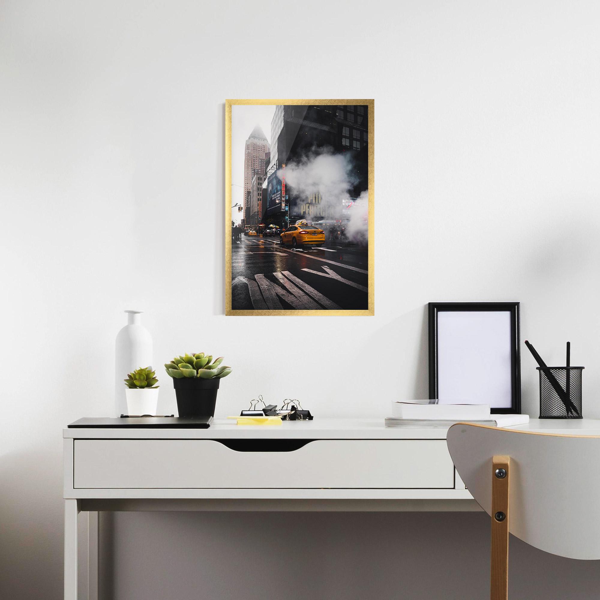 Gerahmte Poster Taxi Smoke City mockup 7