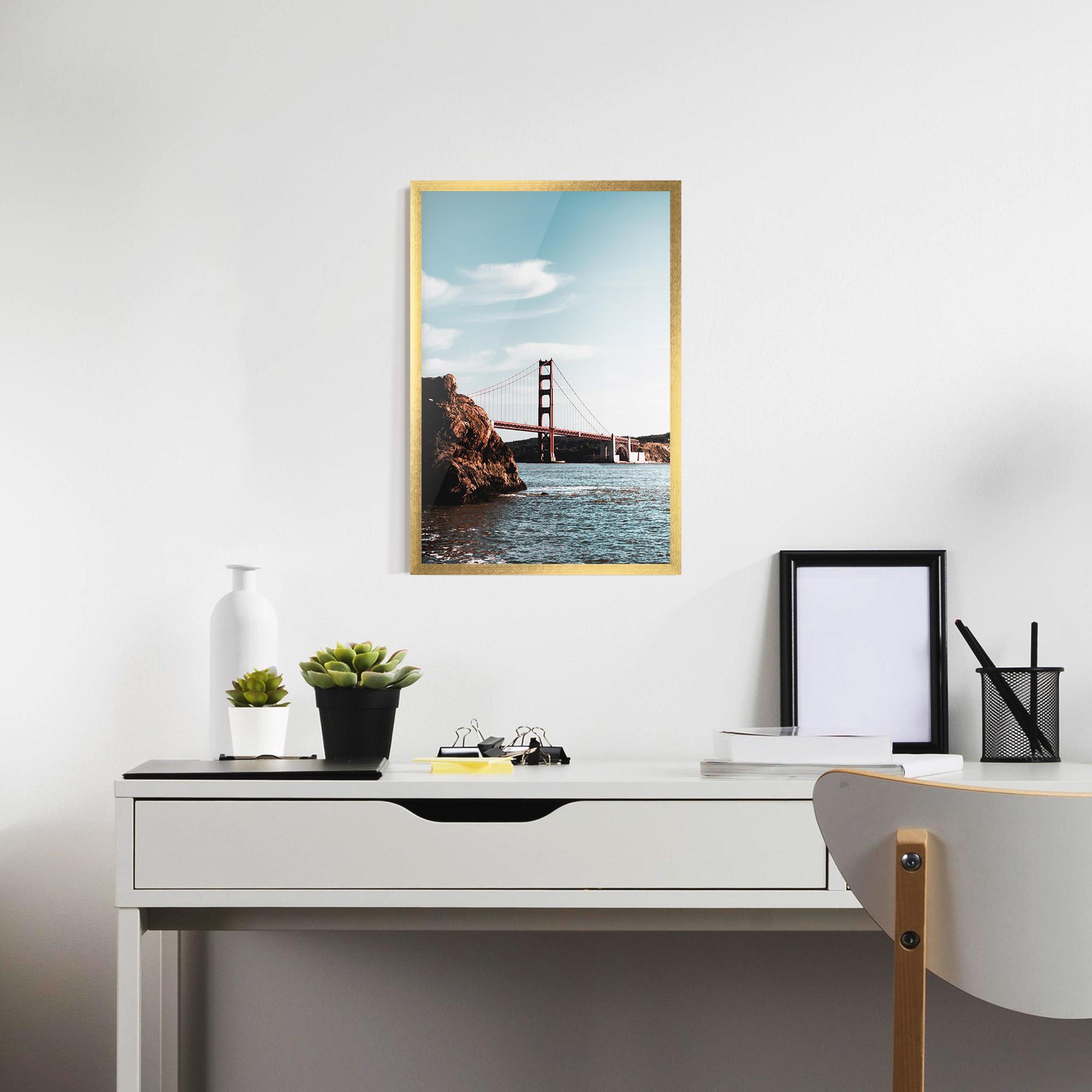 Gerahmte Poster Water Red Bridge mockup 7