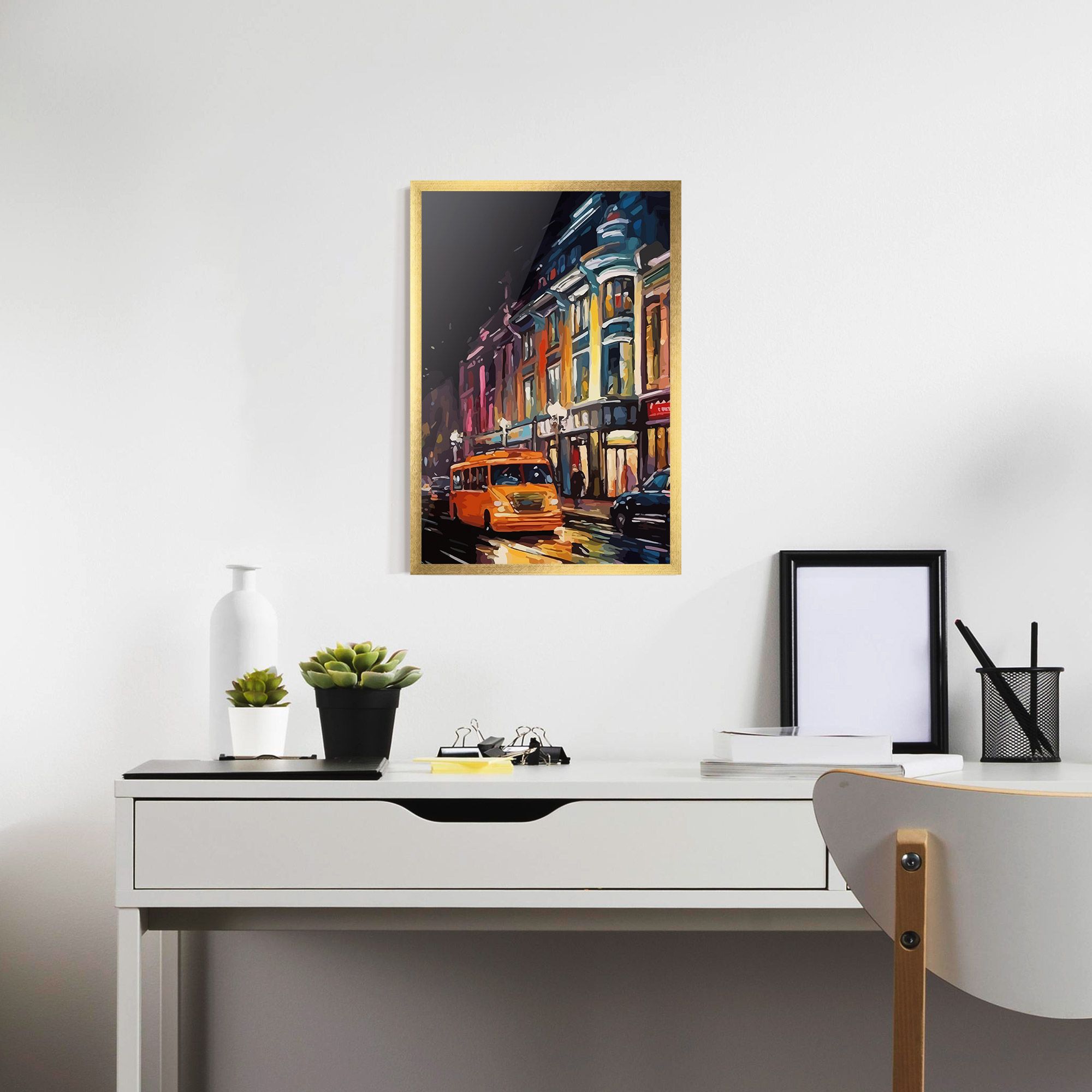 Yellow Car City Art mockup 7