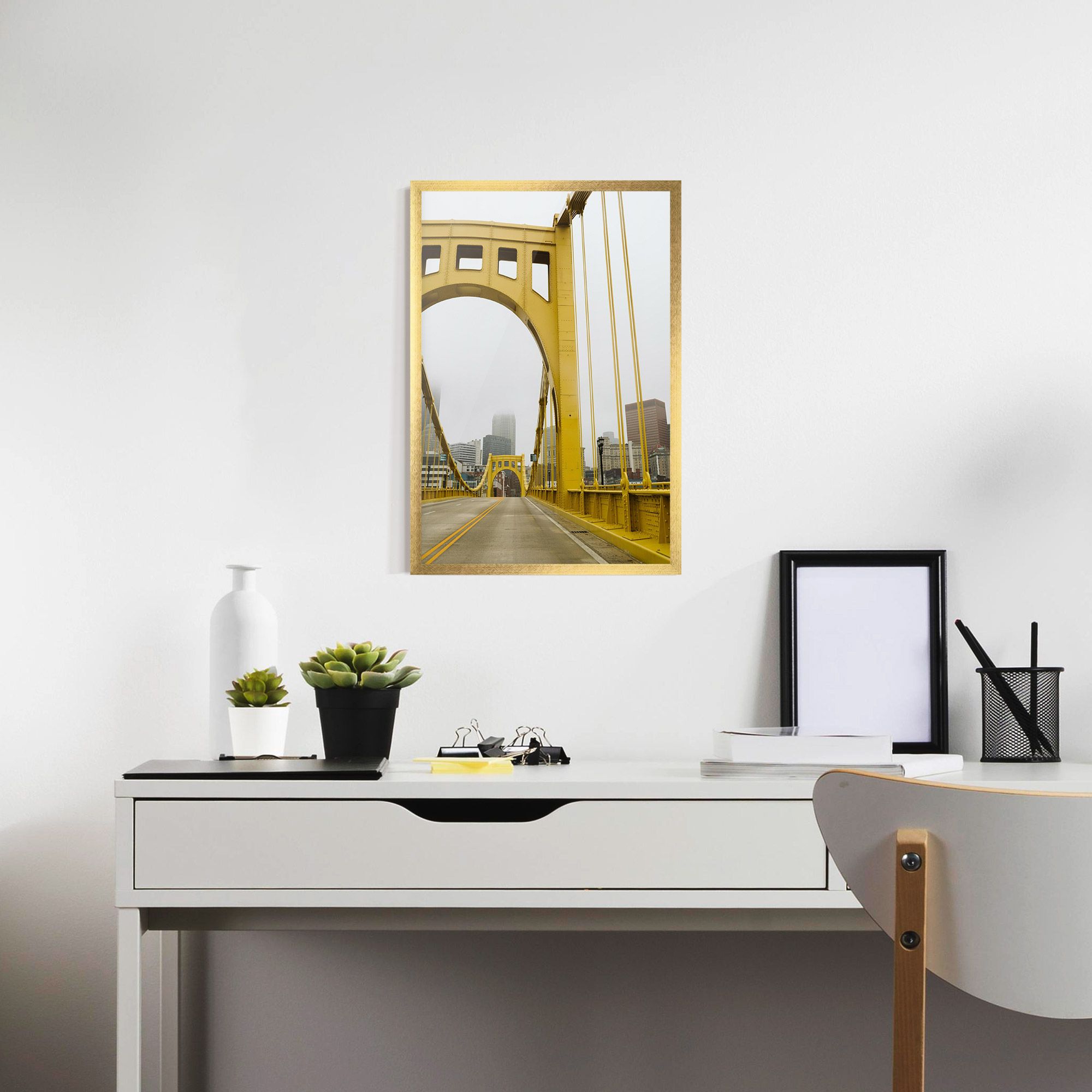 Yellow Foggy Bridge mockup 7