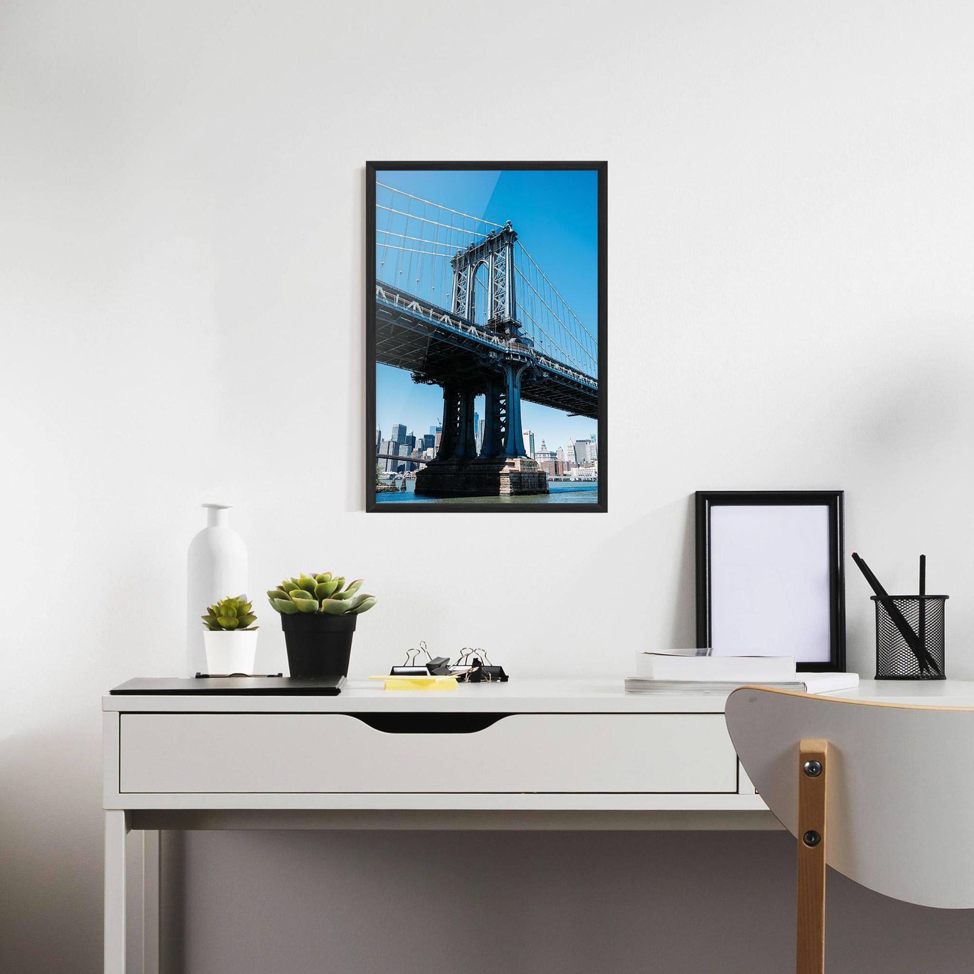 Gerahmte Poster Blue Sky Bridge mockup 7