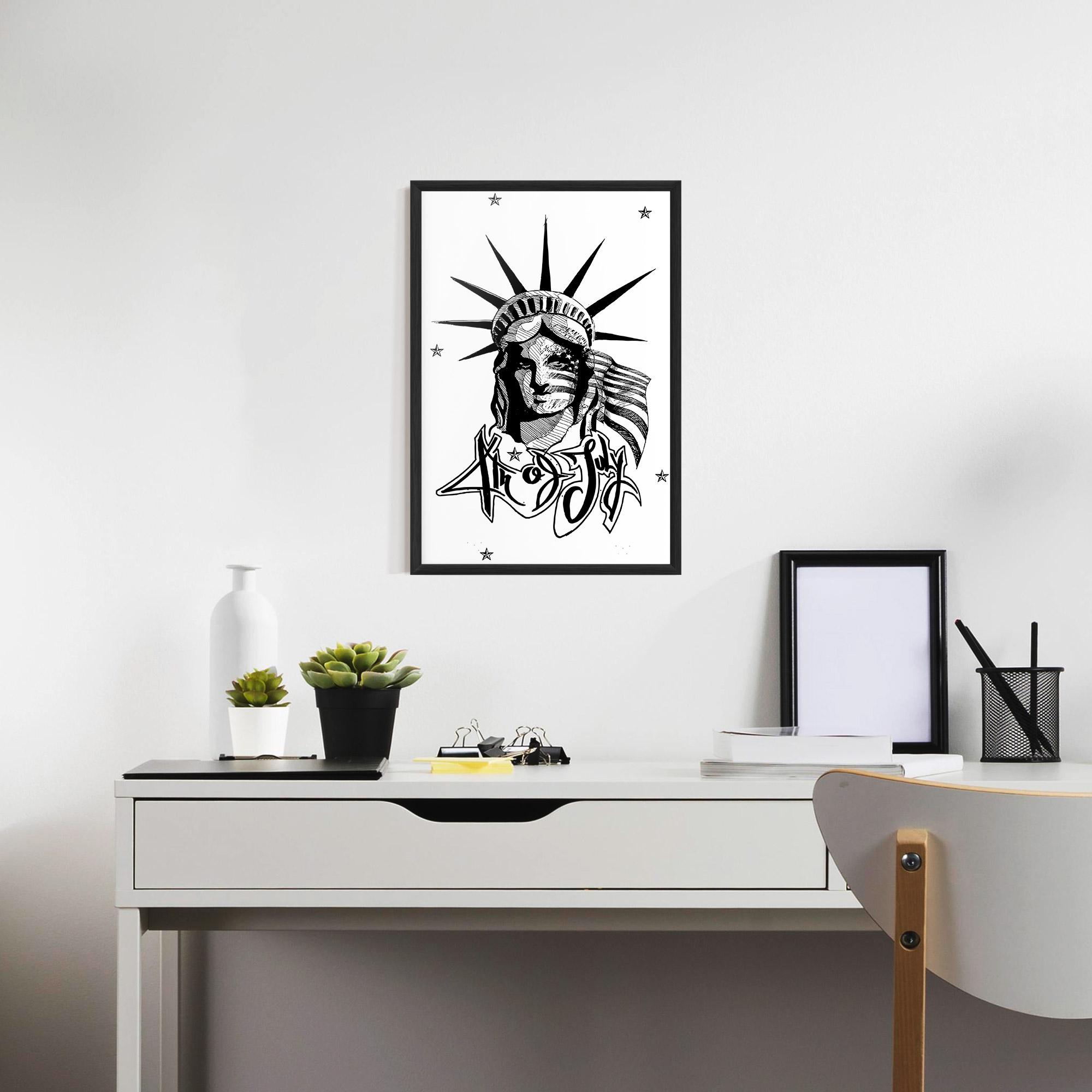 Gerahmte Poster Head Of Liberty Statue mockup 7