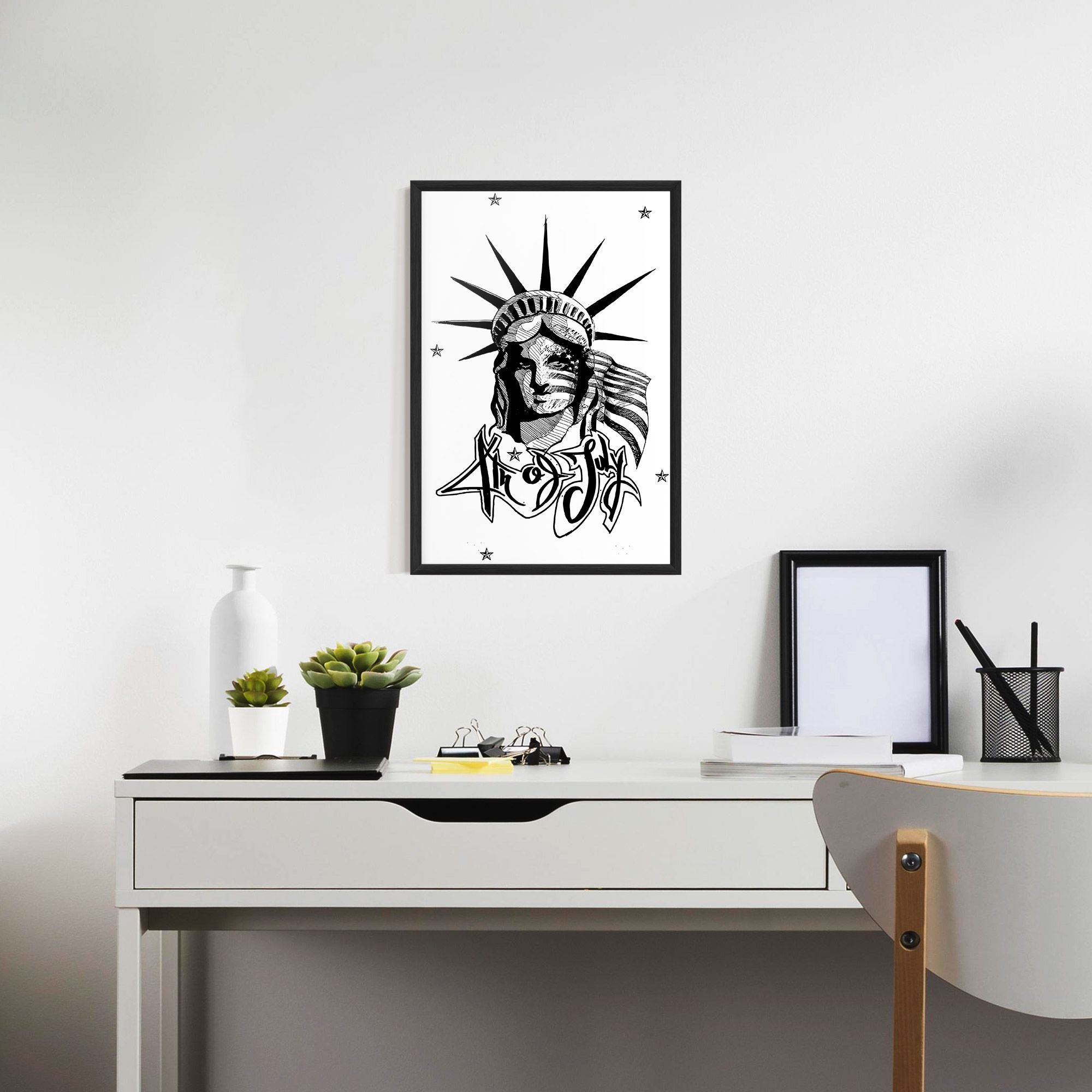 Head Of Liberty Statue mockup 7