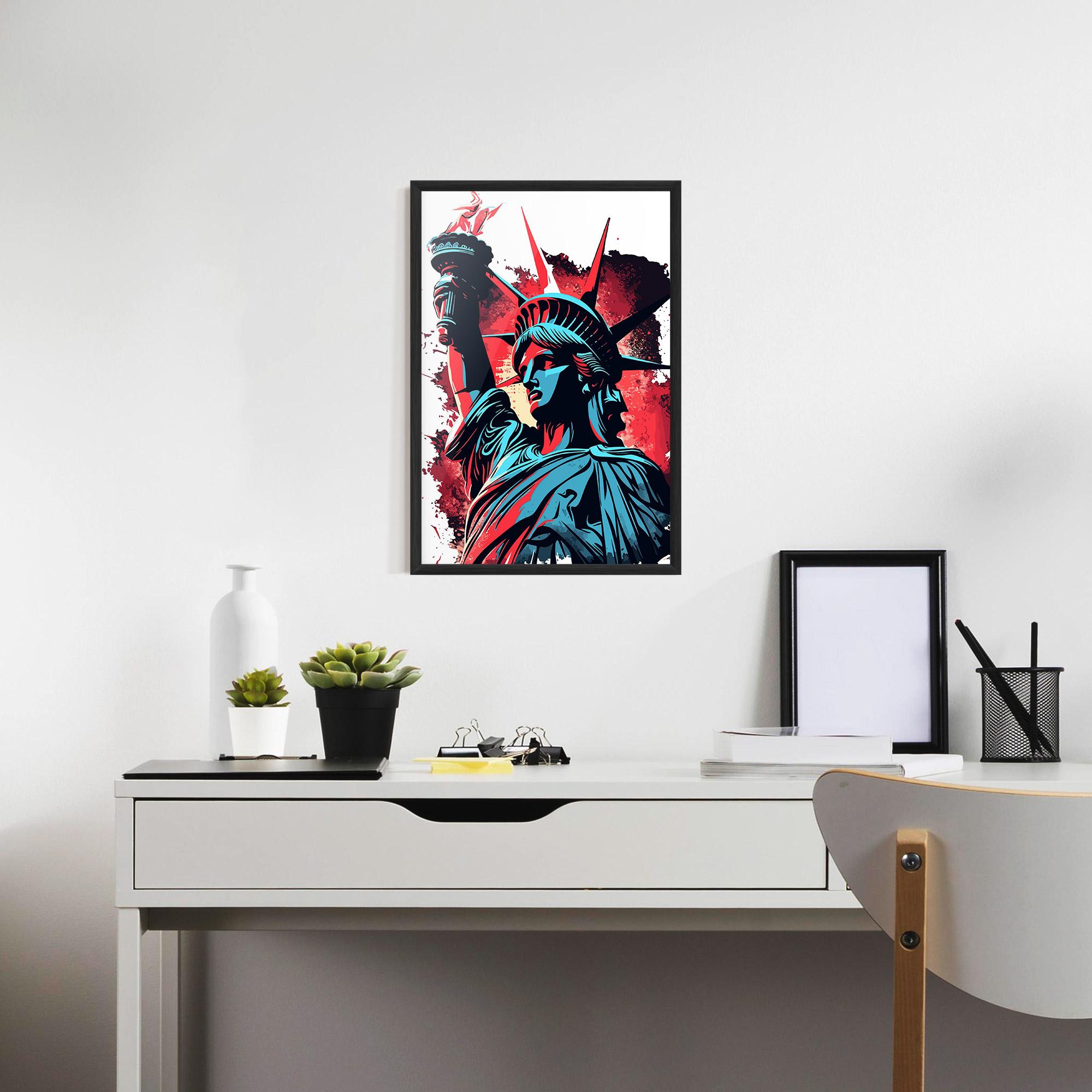 Gerahmte Poster Liberty Statue Art mockup 7