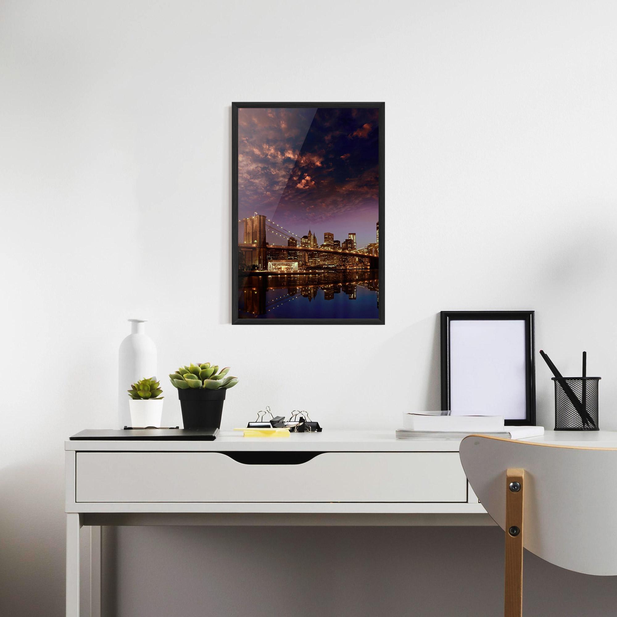 Gerahmte Poster Sunset New York mockup 7