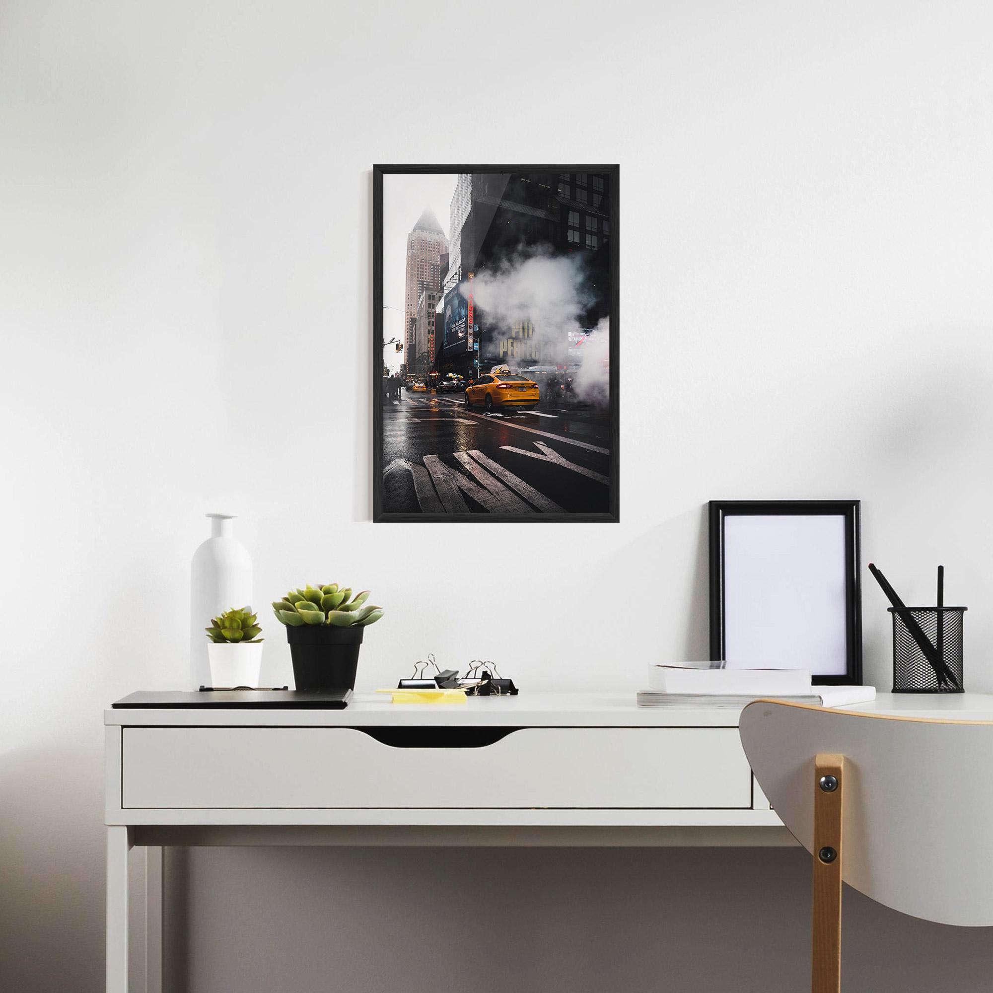 Gerahmte Poster Taxi Smoke City mockup 7