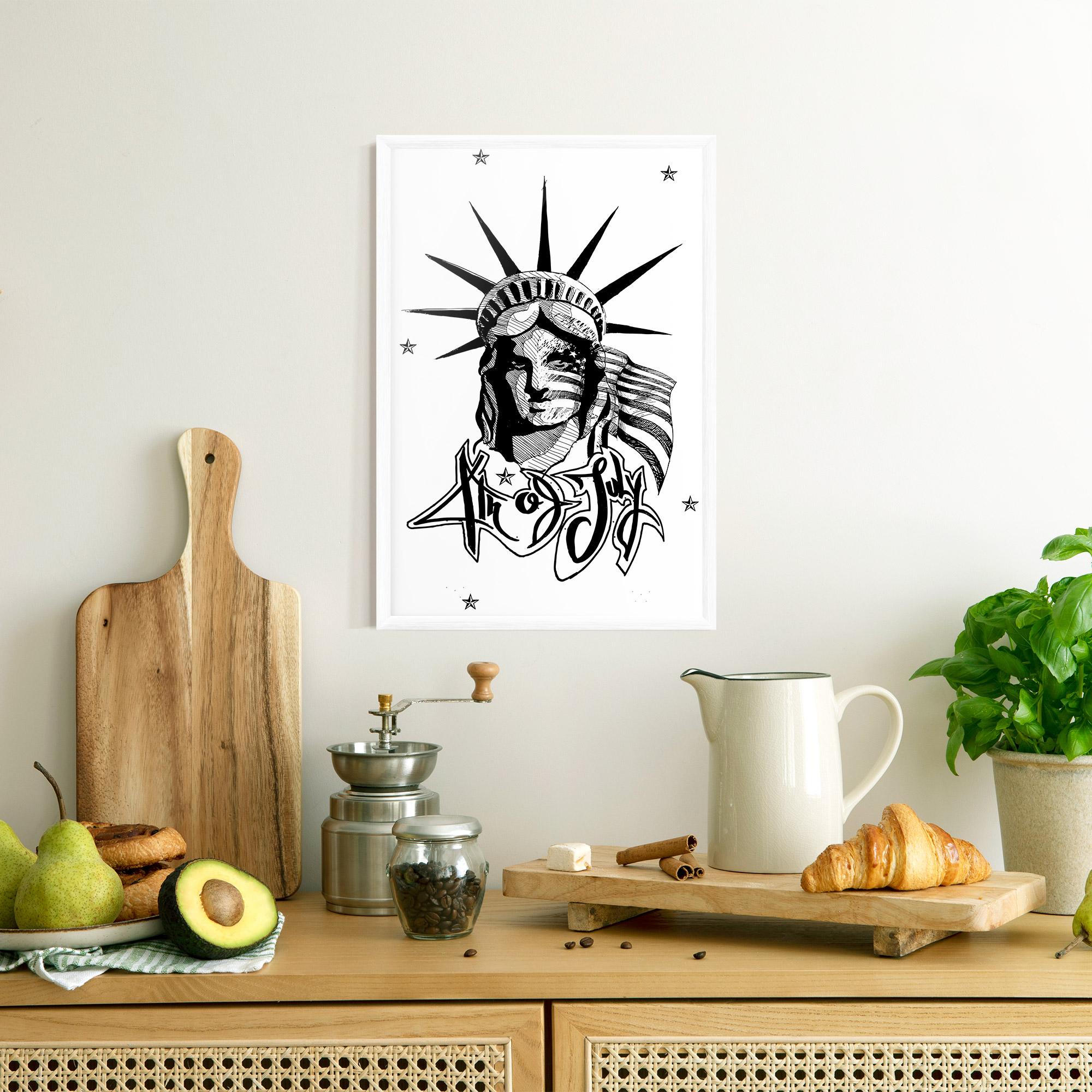 Gerahmte Poster Head Of Liberty Statue mockup 8