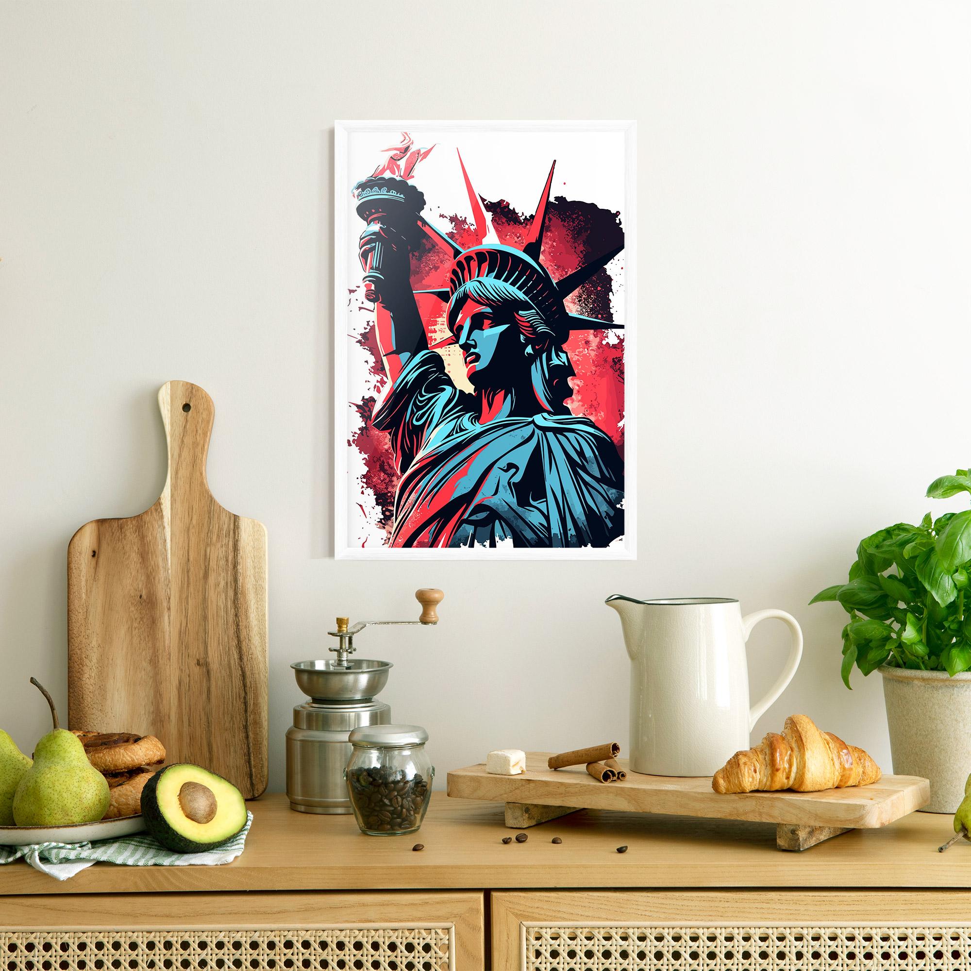 Gerahmte Poster Liberty Statue Art mockup 8