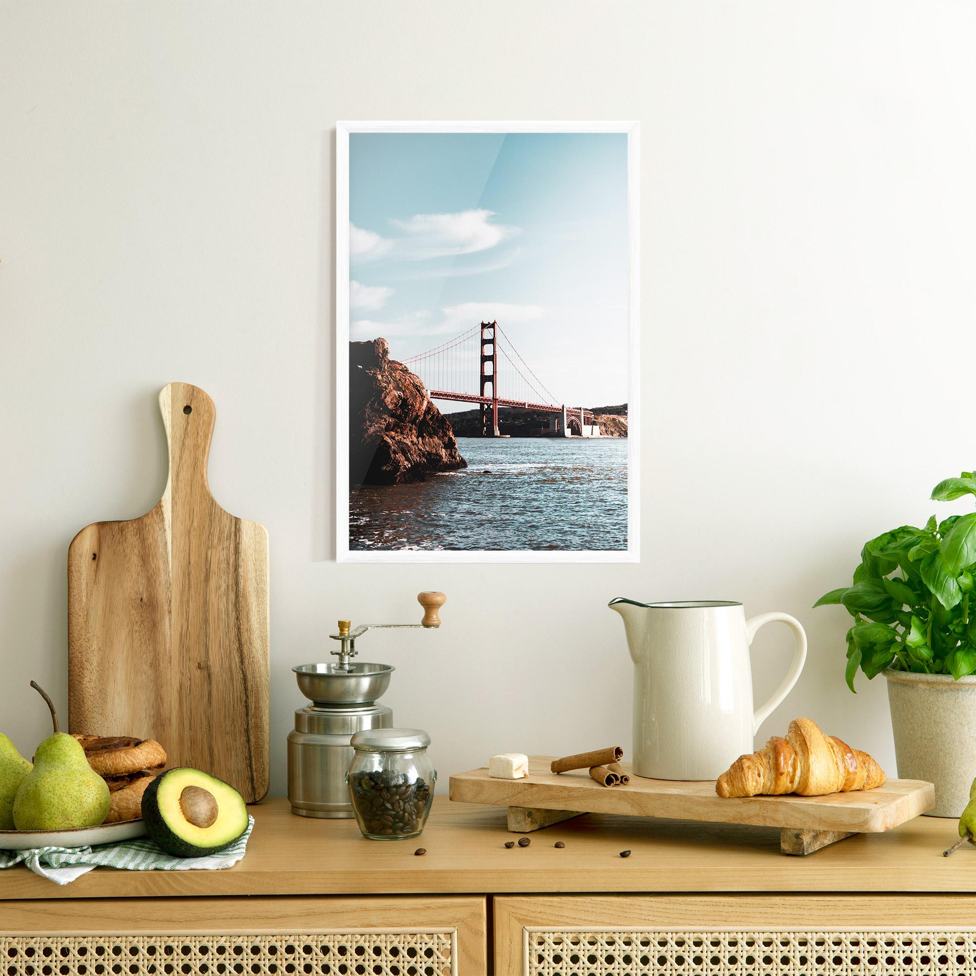 Gerahmte Poster Water Red Bridge mockup 8