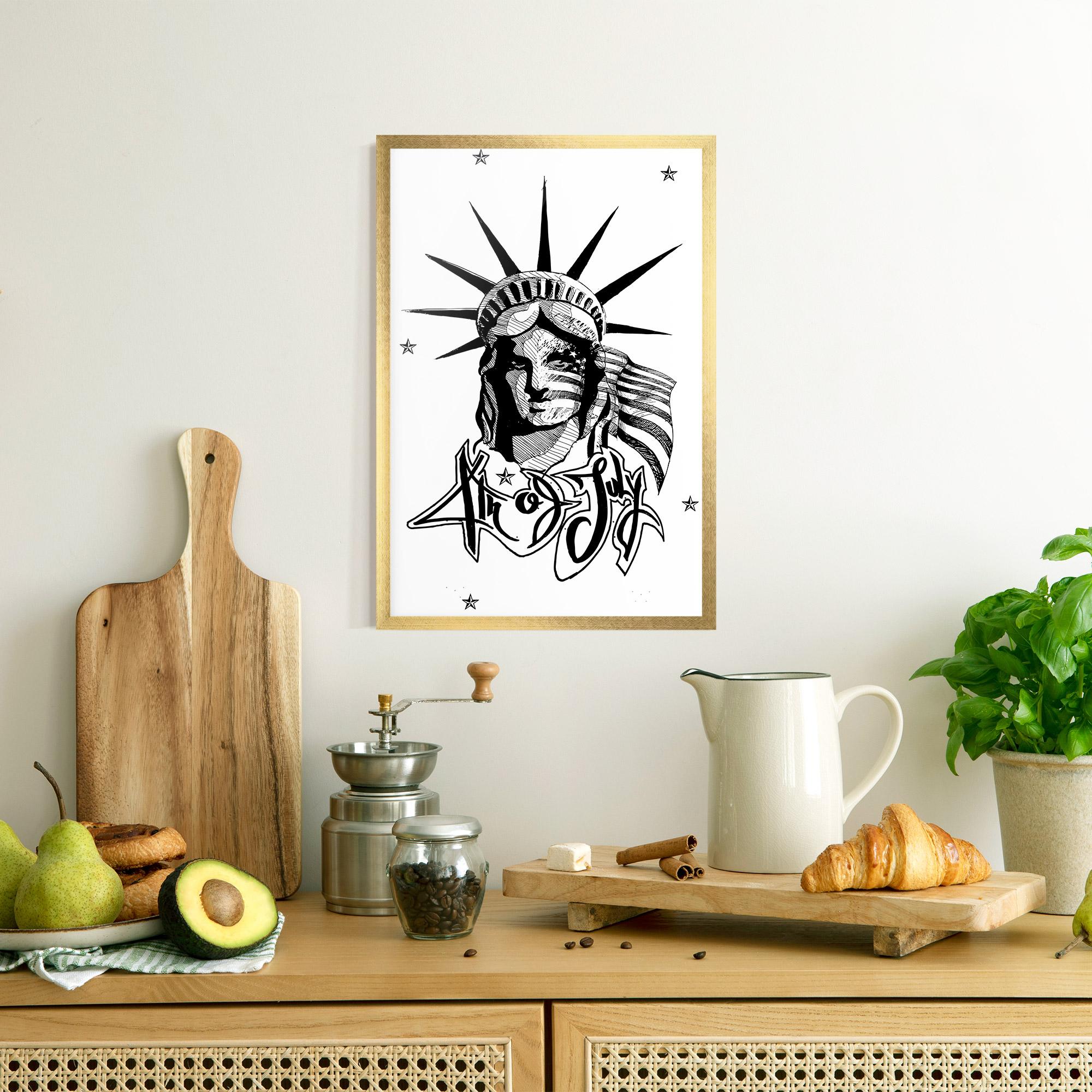 Gerahmte Poster Head Of Liberty Statue mockup 8