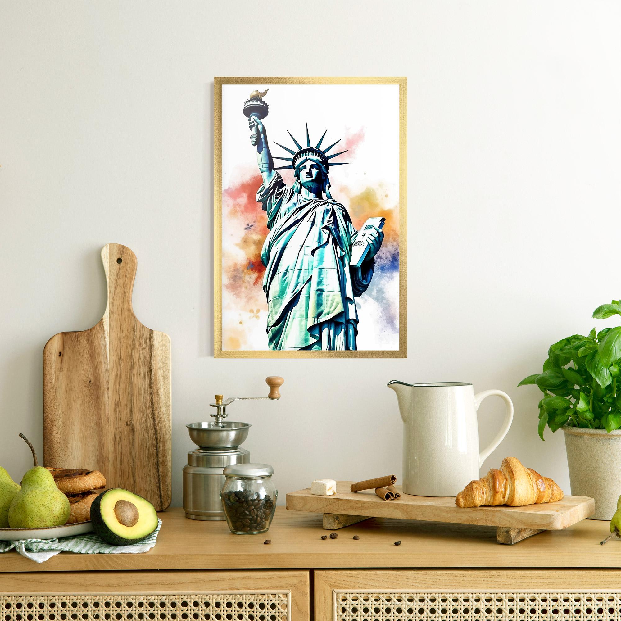 Gerahmte Poster Liberty Art mockup 8