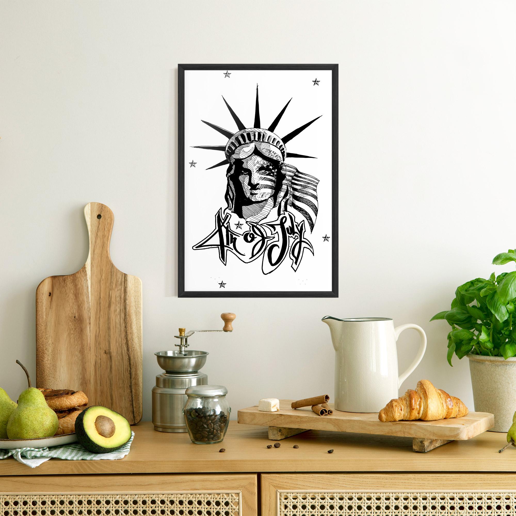 Gerahmte Poster Head Of Liberty Statue mockup 8