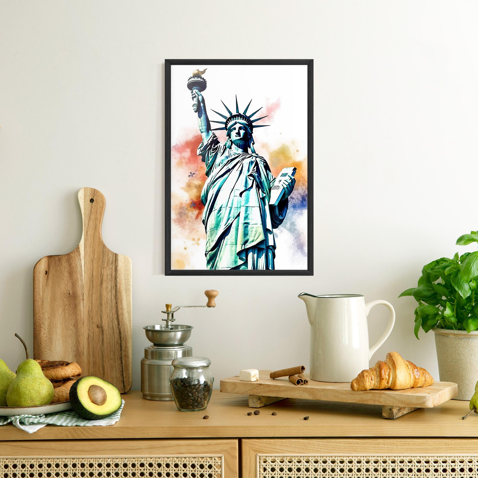 Gerahmte Poster Liberty Art mockup 8
